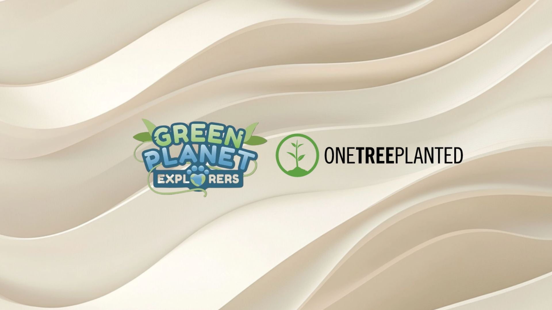 Banner mit den Logos von Green Planet Explorers und OneTreePlanted