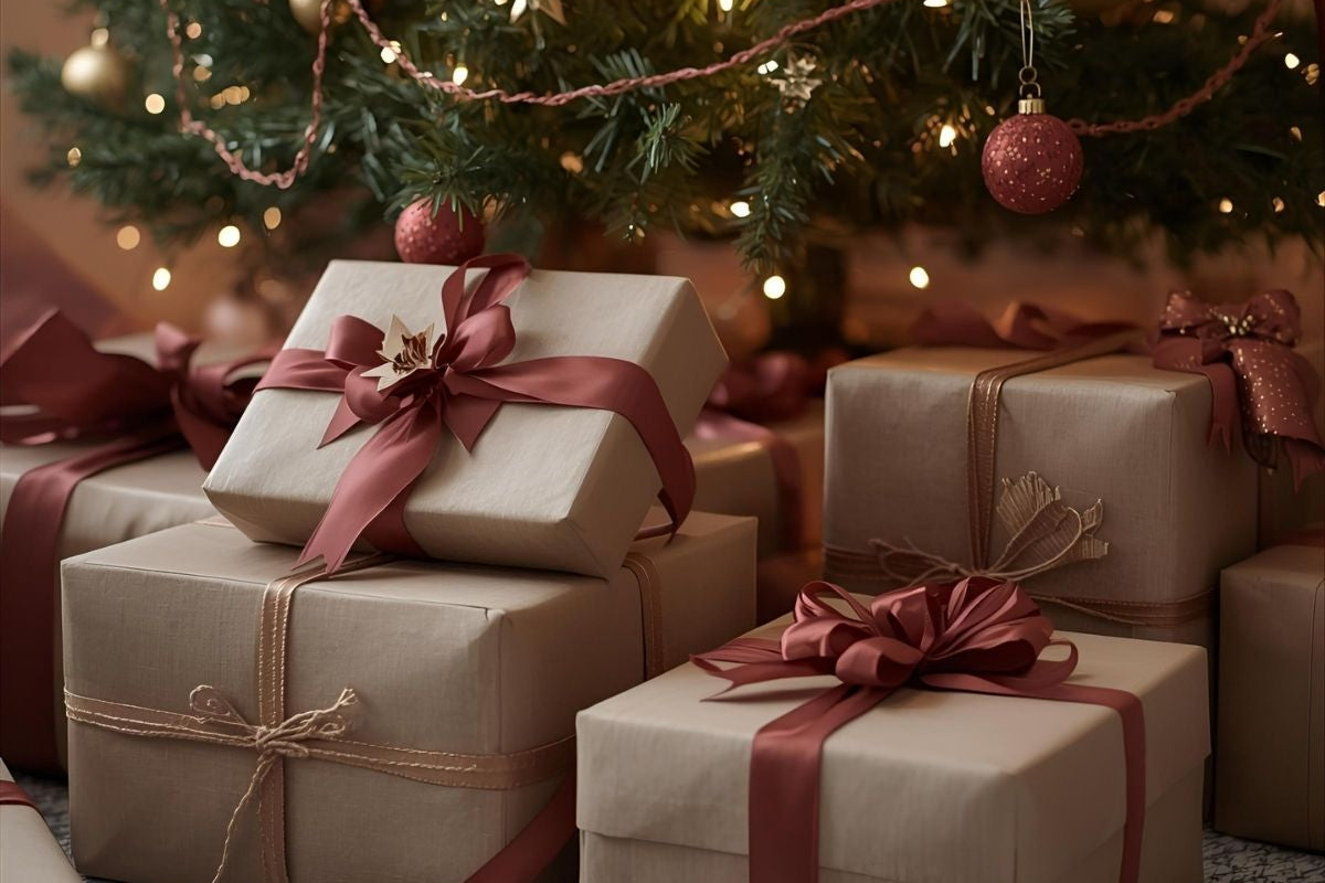 Stimmungsvoller Weihnachtsbaum mit vielen Geschenken darunter - Ideen für den großen Wunschzettel ab 75 Euro