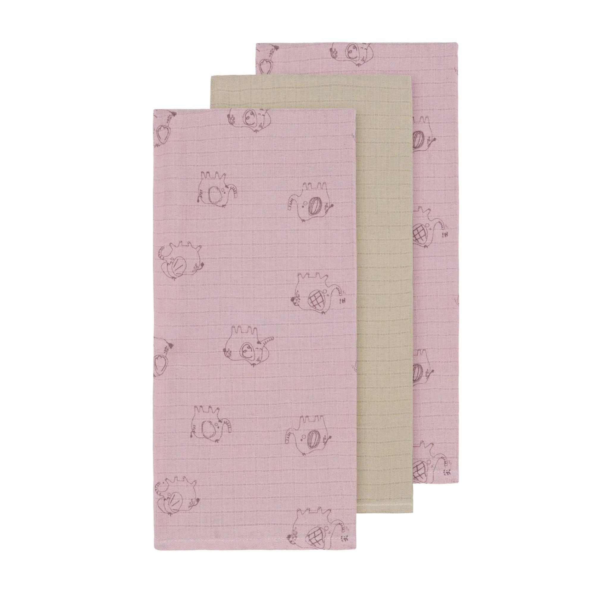 Mulltücher 3er Pack aus Bio-Baumwolle