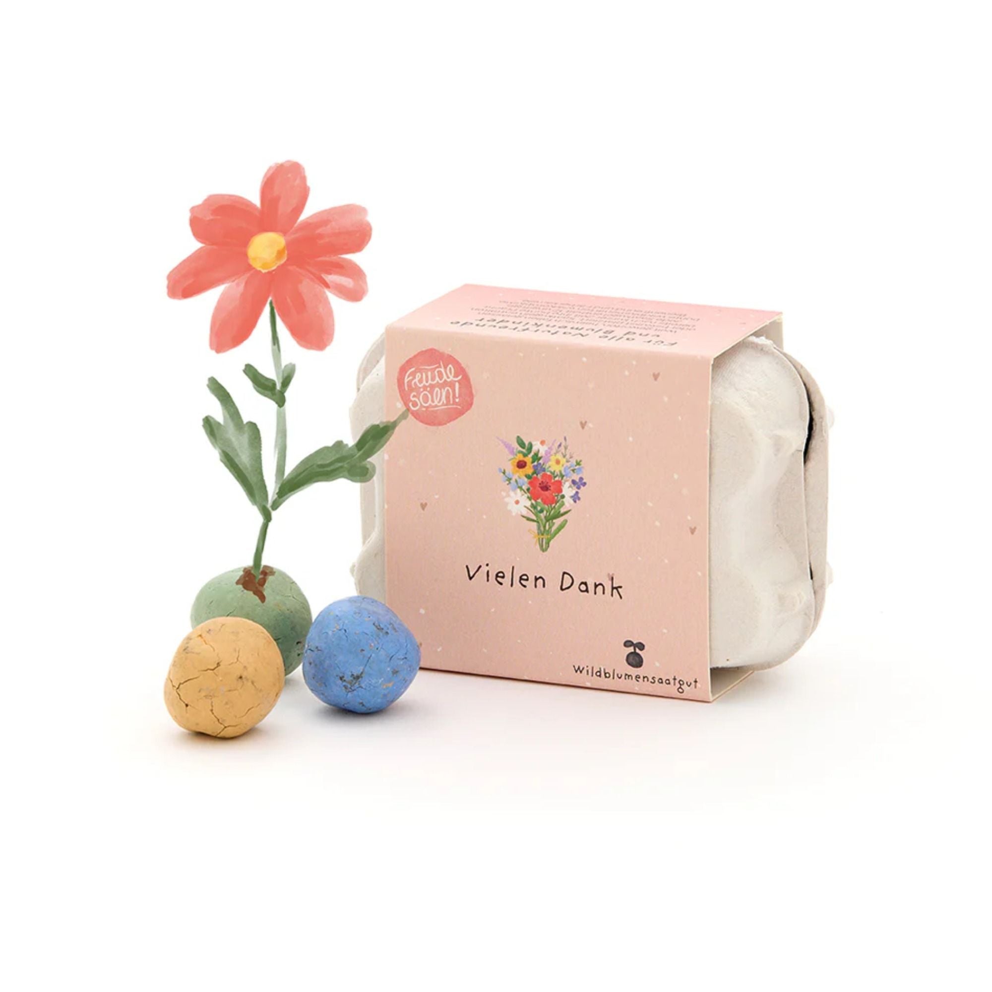 Blumenmurmeln 6 Stück in Eierkarton
