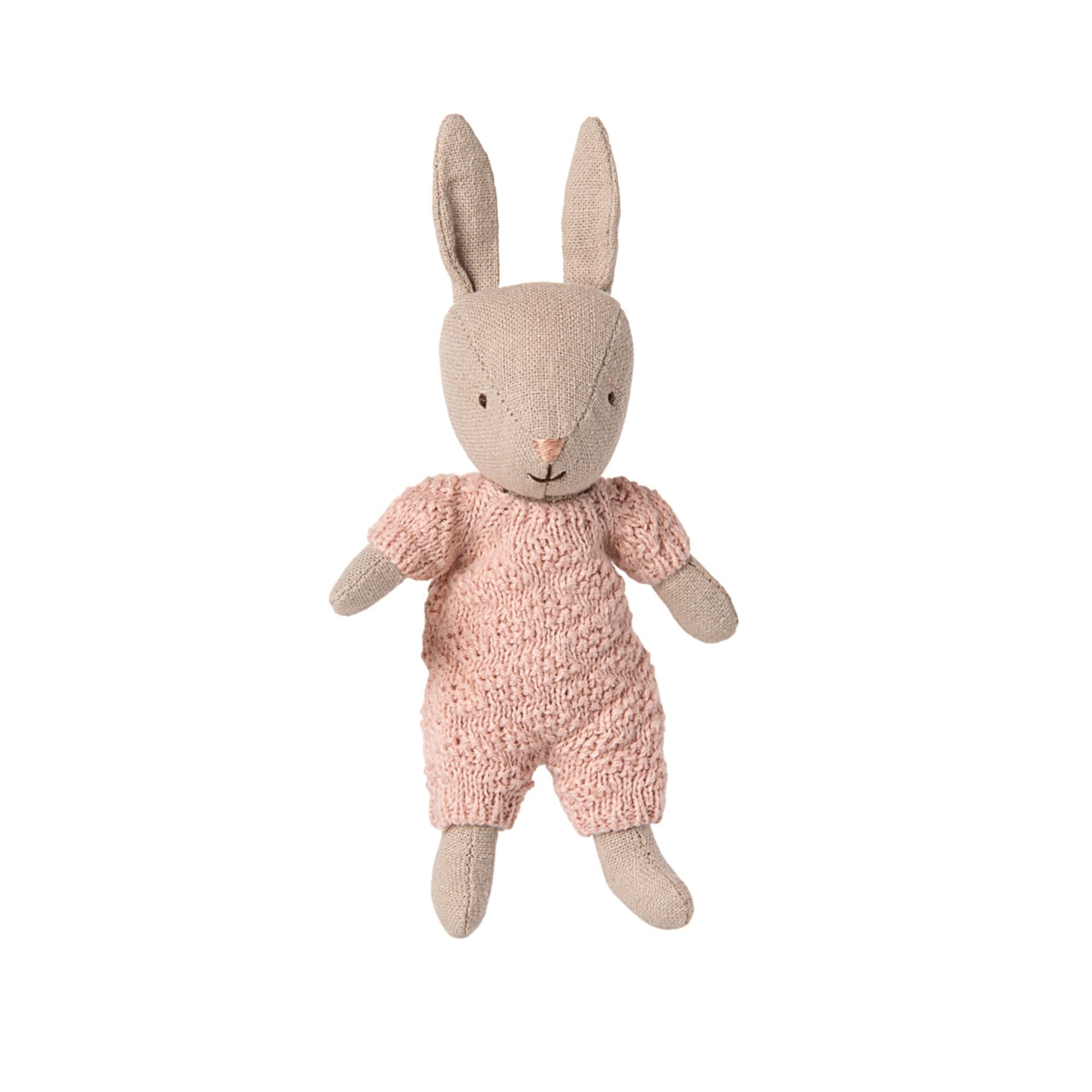 Hase / Kaninchen Mikro - Stoffpuppe aus Baumwolle