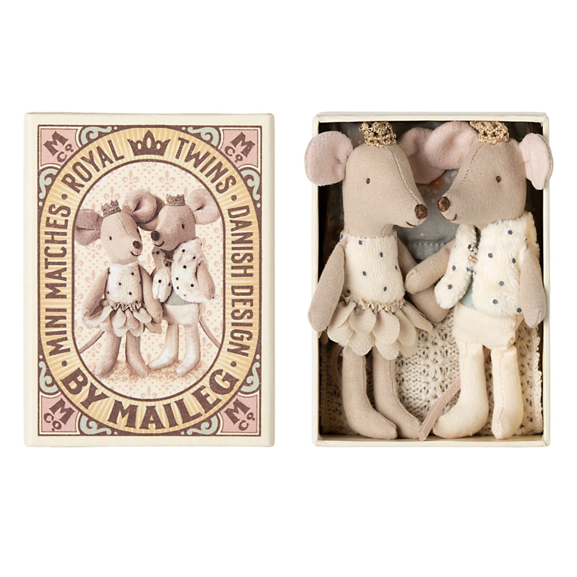 Mäuse Zwillinge in Streichholzschachtel