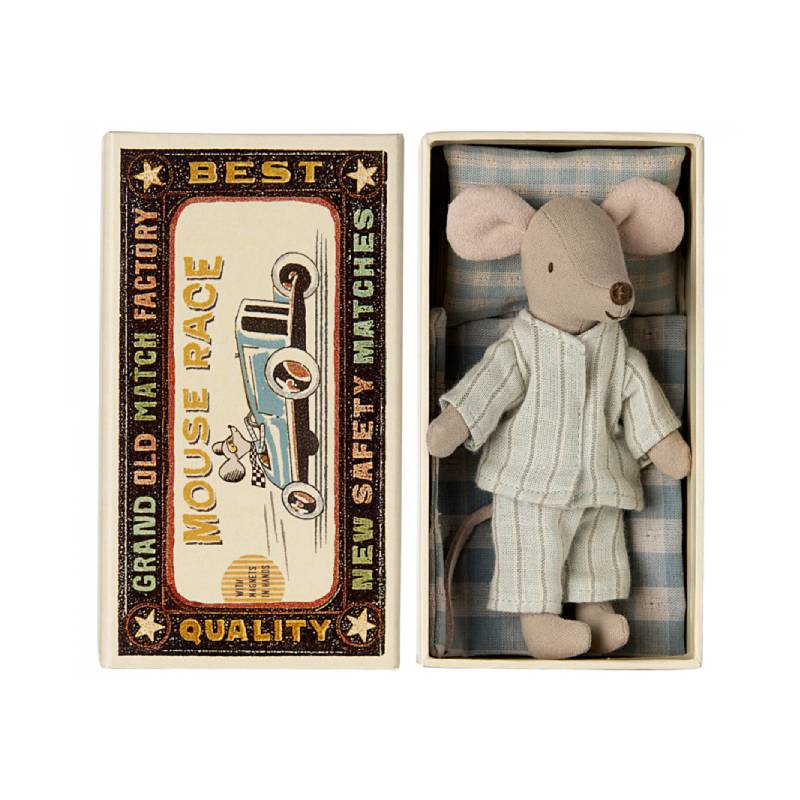Große Schwester / Bruder Maus in Streichholzschachtel