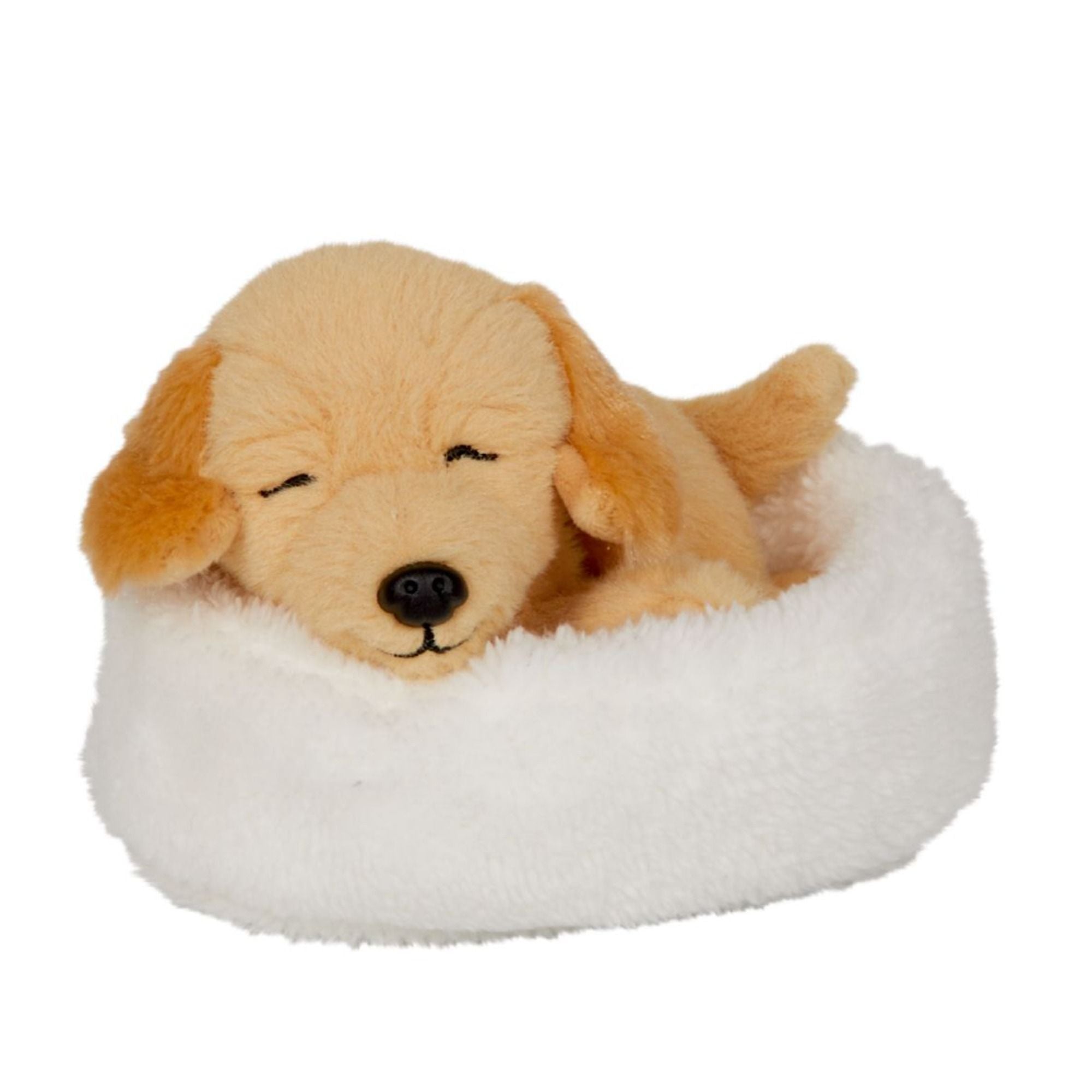 Lustige Tierparade - Schlafendes Kuscheltier im Korb