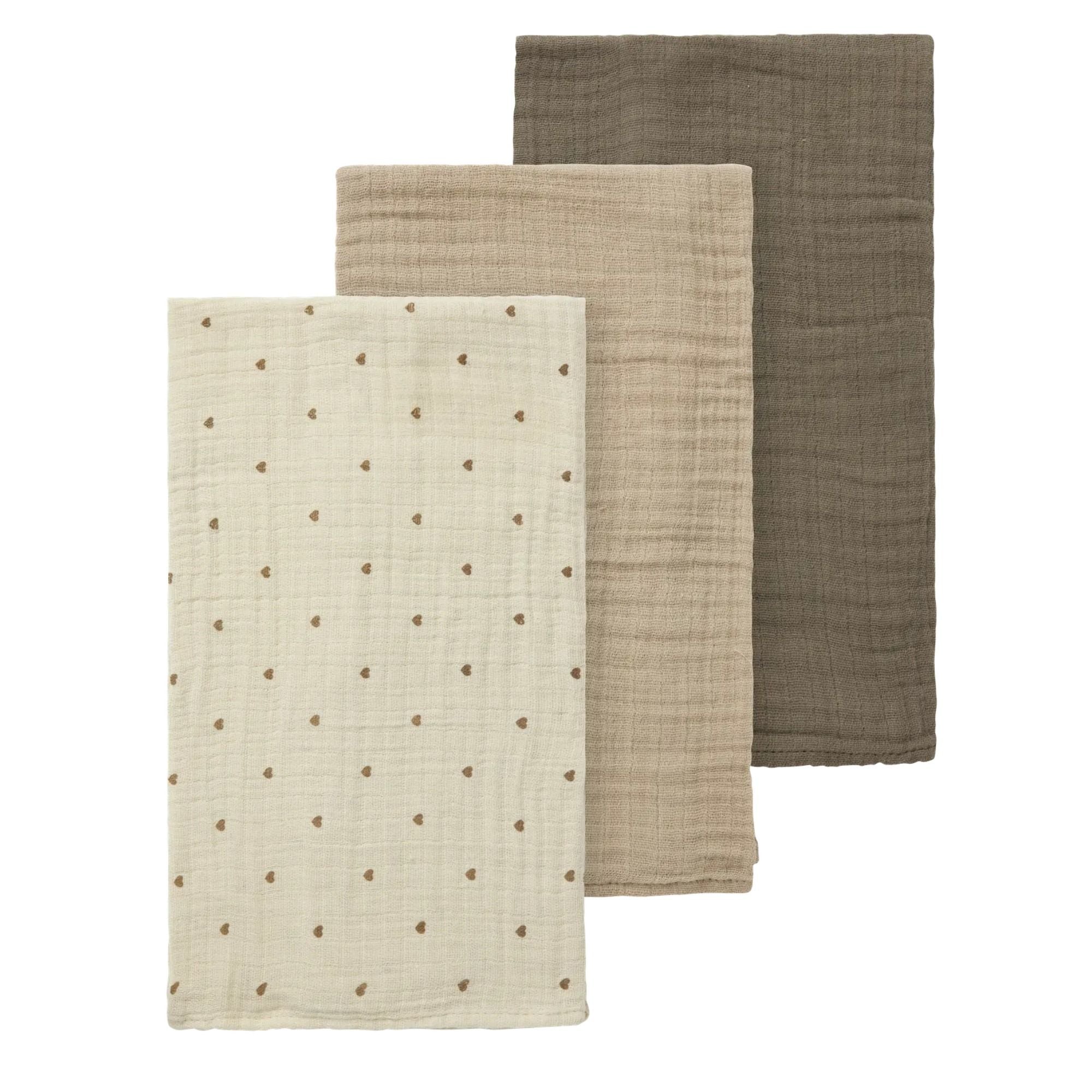 Mulltücher 3er Pack aus Bio-Baumwolle