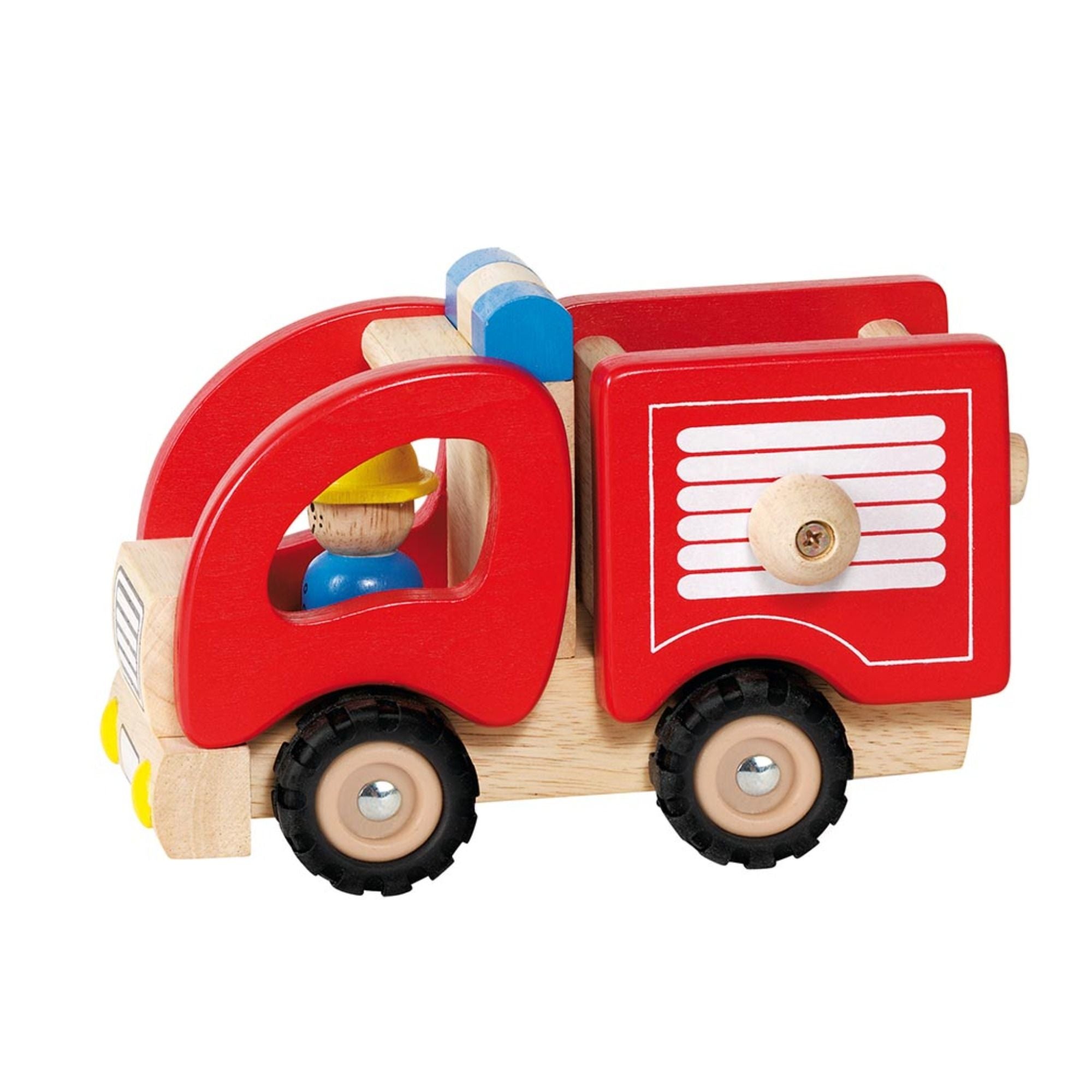 Feuerwehrfahrzeug aus Holz