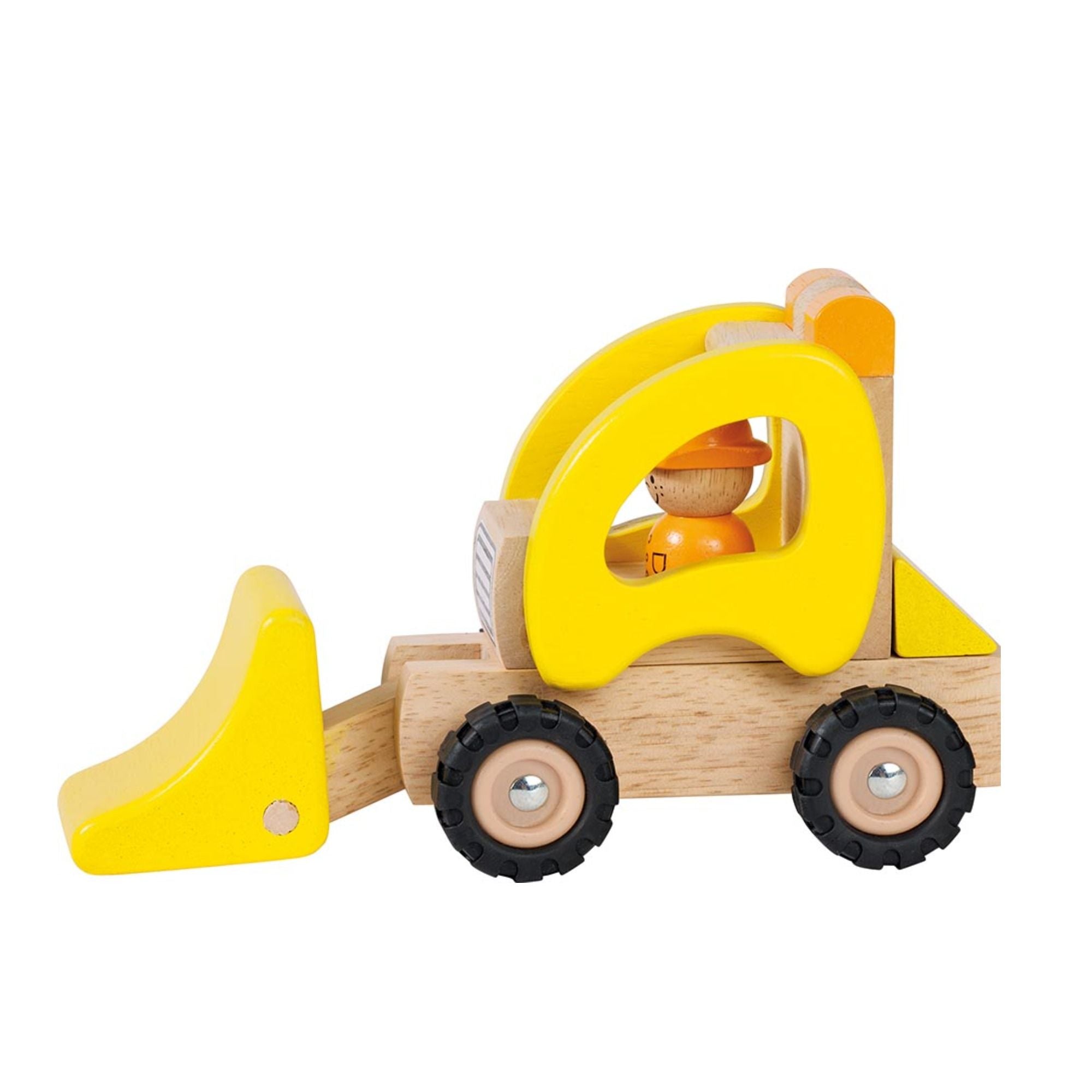 Baustellenfahrzeuge aus Holz