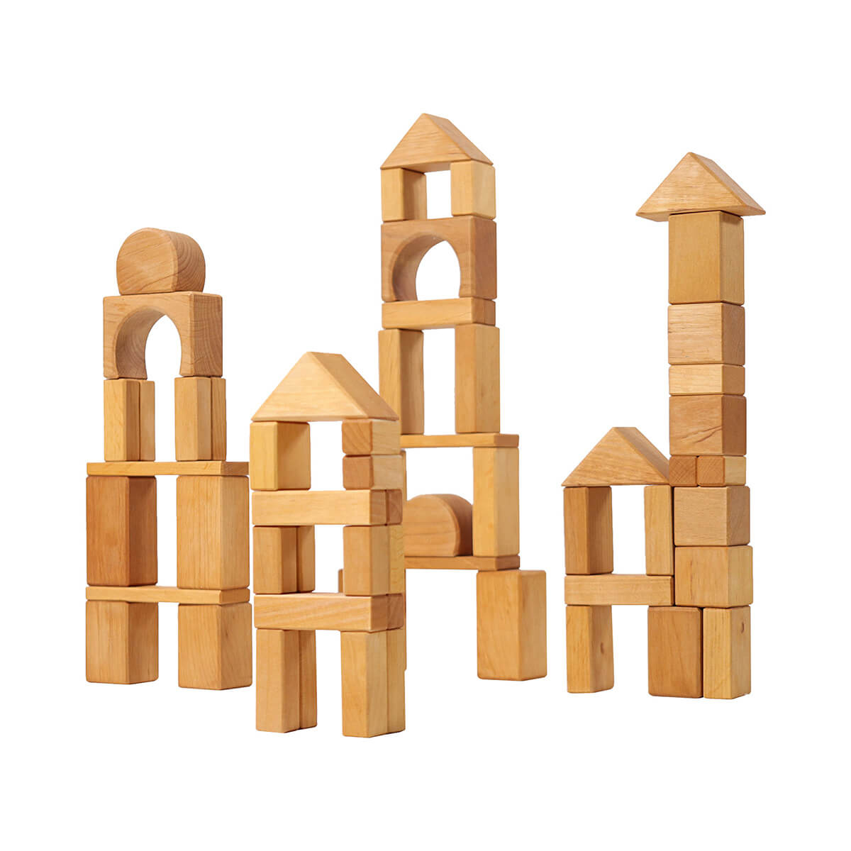 60 bunte Geo Klötze - Bauklötze aus 100% FSC Holz von Grimm´s kaufen - Spielzeug, Geschenke, Babykleidung & mehr