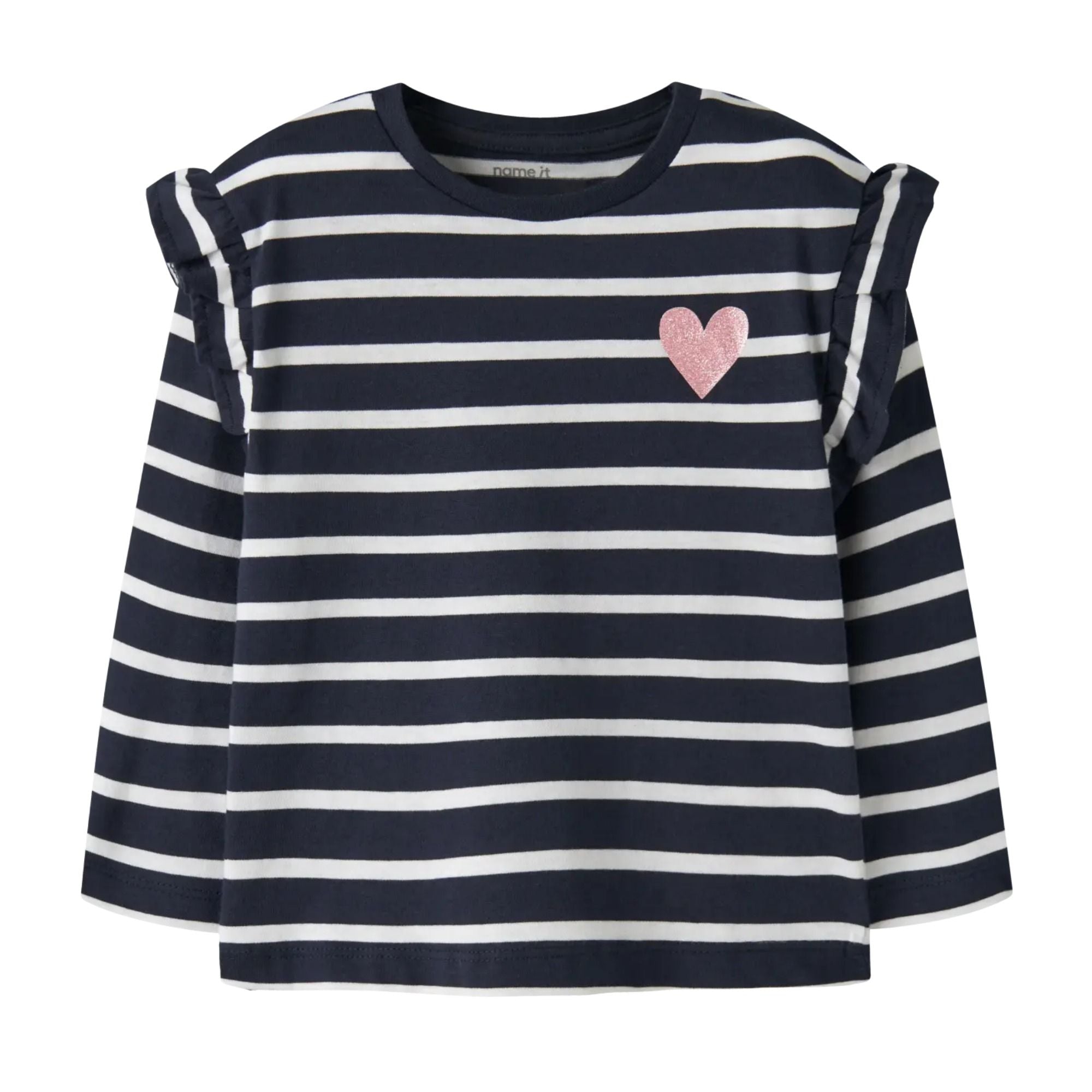 Kinder Langarmshirt mit Rüschen aus Baumwolle