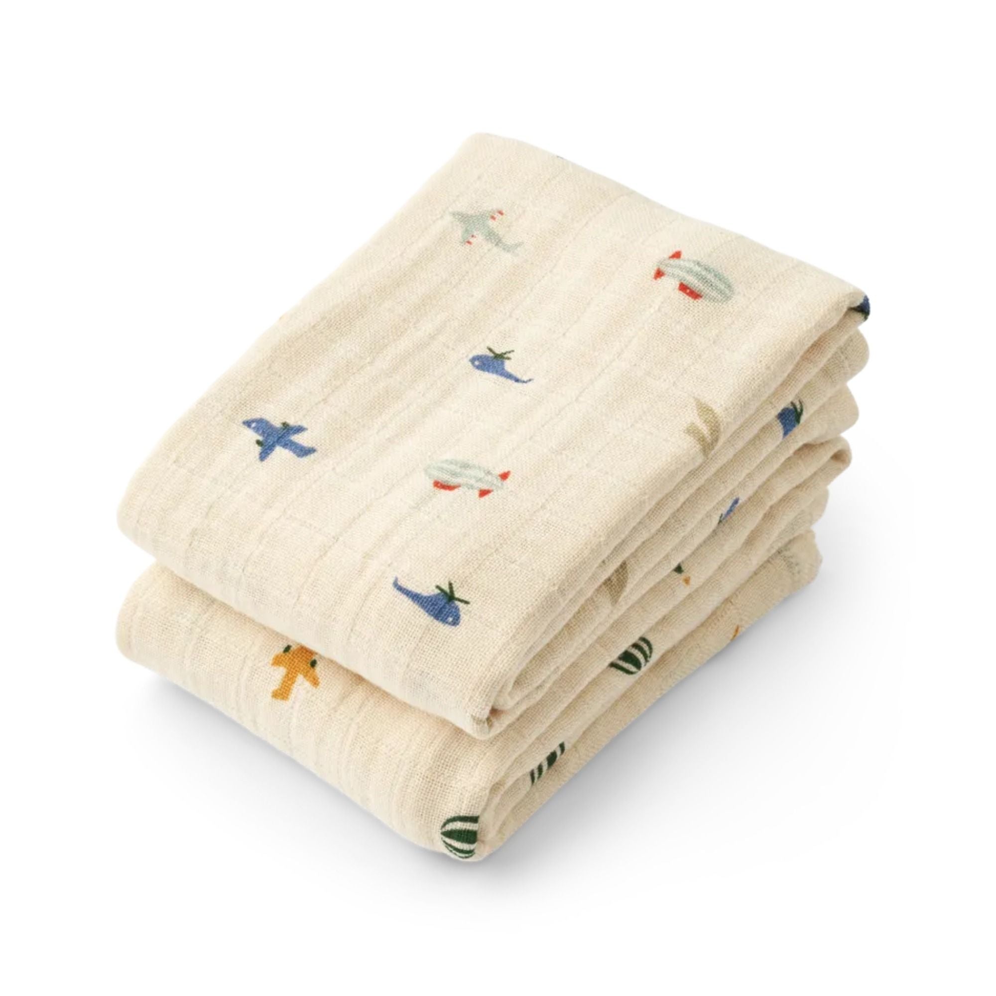 Baumwollmusselin Tuch 2er Pack - Modell: Lewis