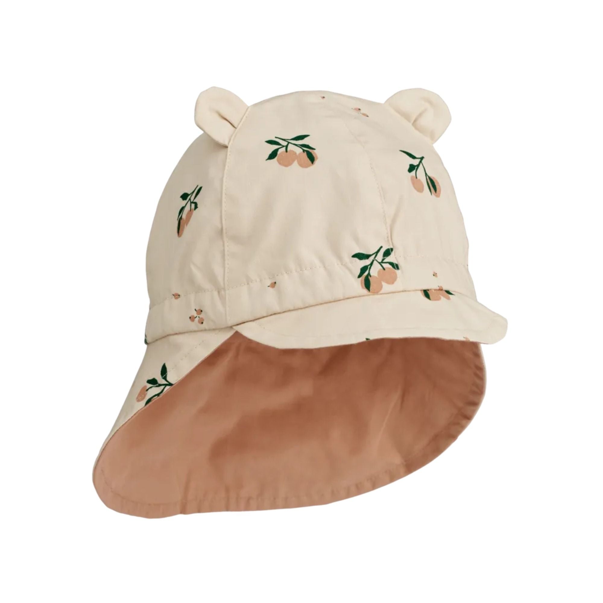 Gorm Wende Sonnenhut Gestreift mit Öhrchen aus 100% Bio-Baumwolle