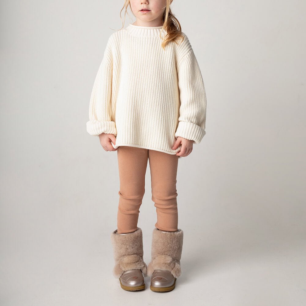 Affy Leggings mit Spitze aus Bio - Baumwolle von Donsje kaufen - Kleidung, Babykleidung & mehr