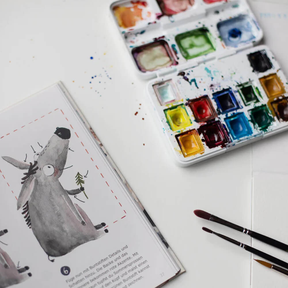 Aquarell Malen - Aquarellier mit mir mein Krummtier von Halfbird kaufen - Spielzeug, Alltagshelfer, Geschenke, Babykleidung & mehr
