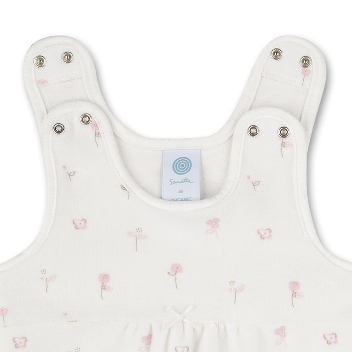 Baby Strampler Nickistoff mit Blümchen - Print aus Bio - Baumwolle von Sanetta kaufen - Kleidung, Babykleidung & mehr