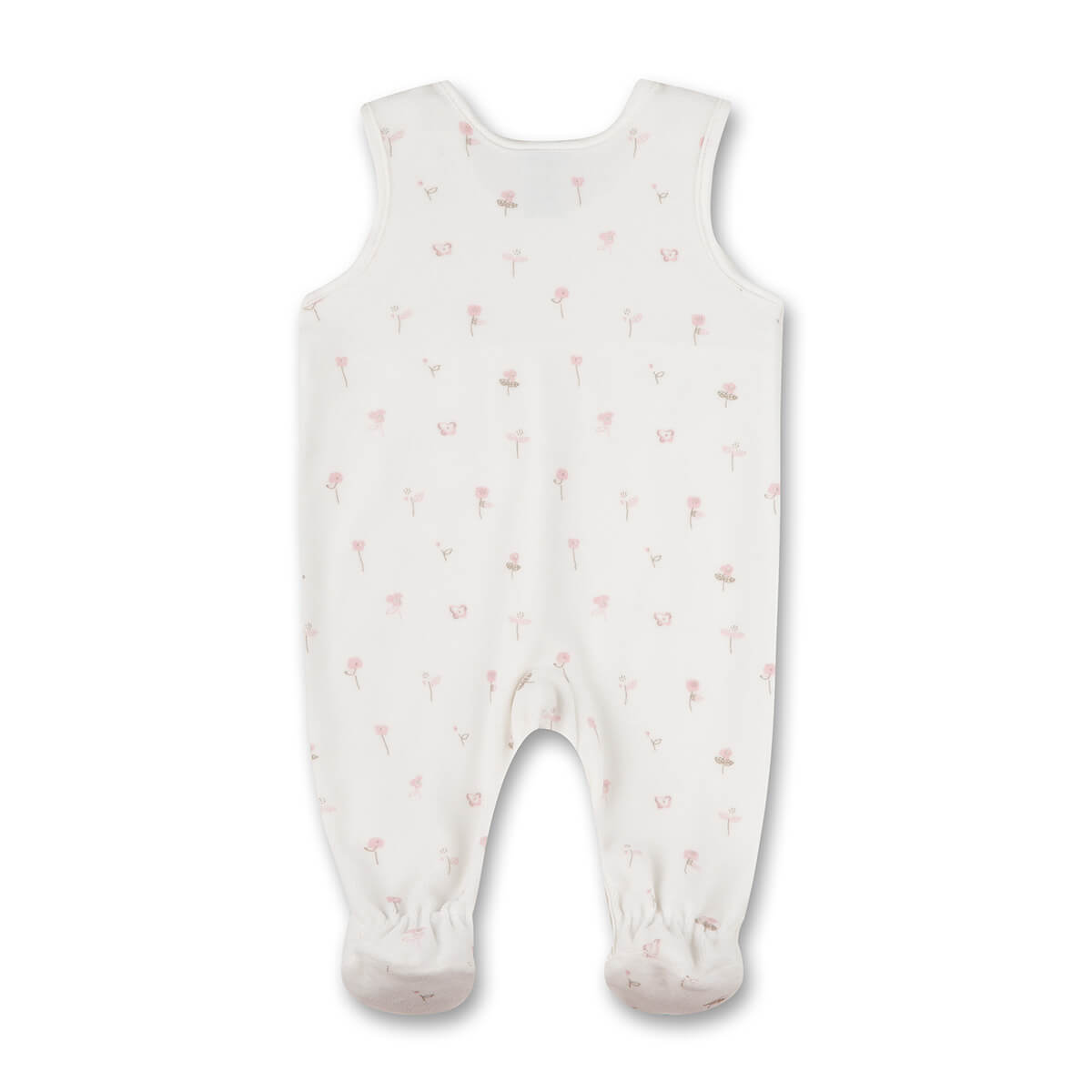 Baby Strampler Nickistoff mit Blümchen - Print aus Bio - Baumwolle von Sanetta kaufen - Kleidung, Babykleidung & mehr