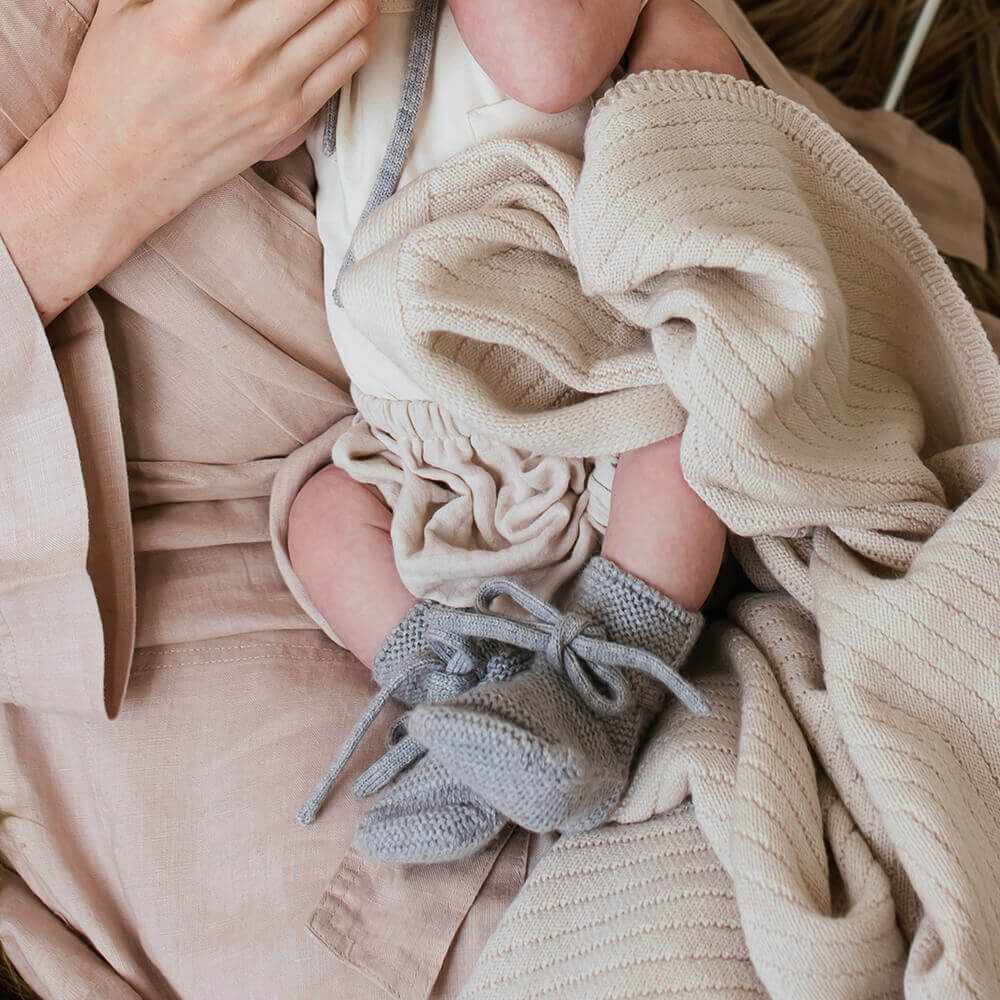 Booties Babyschuhe Gesterickt aus Merinowolle von HVID kaufen - Kleidung, Babykleidung & mehr