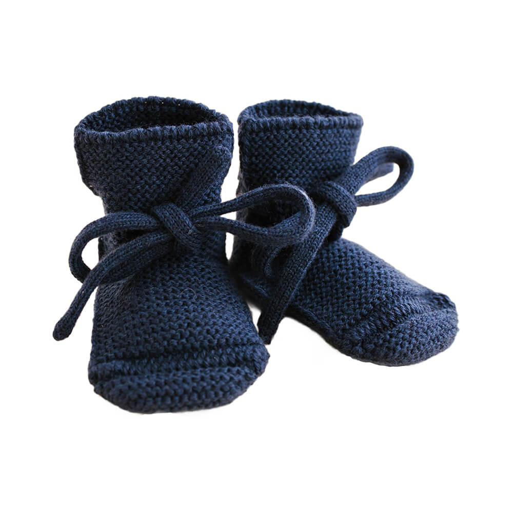 Booties Babyschuhe Gesterickt aus Merinowolle