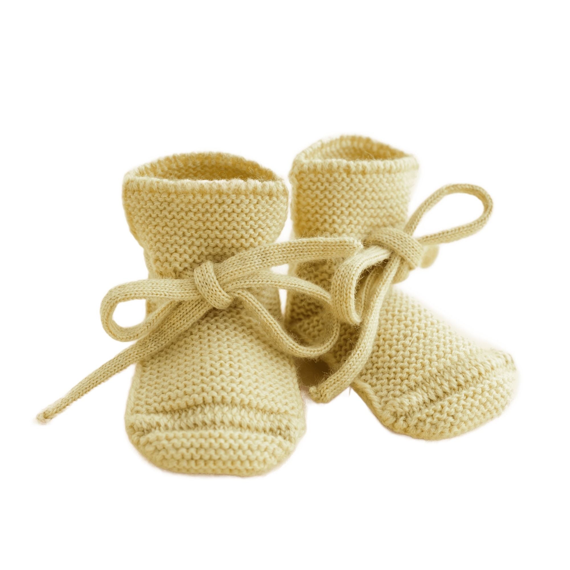 Booties Babyschuhe Gesterickt aus Merinowolle