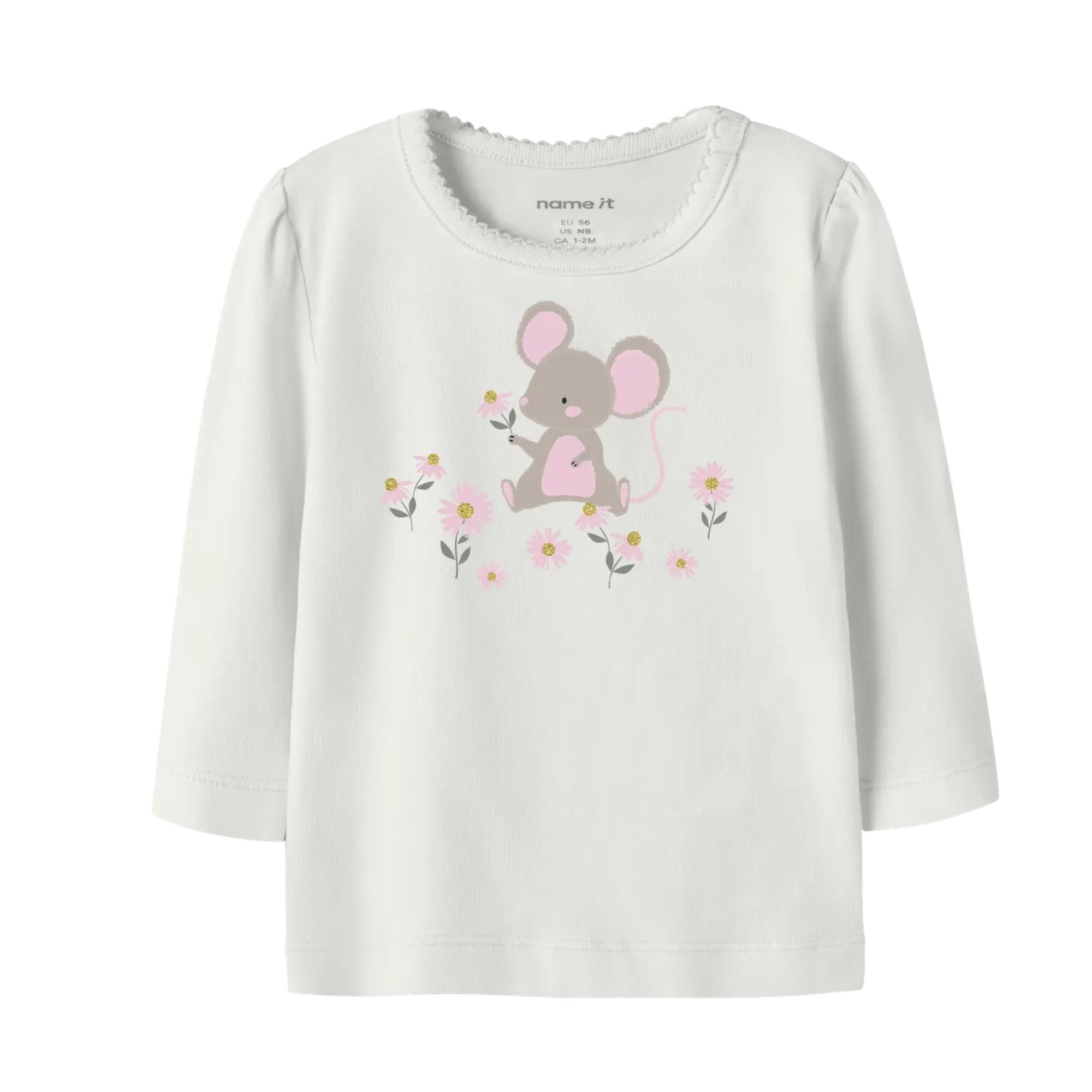 Baby Langarmshirt mit Druck aus Baumwolle