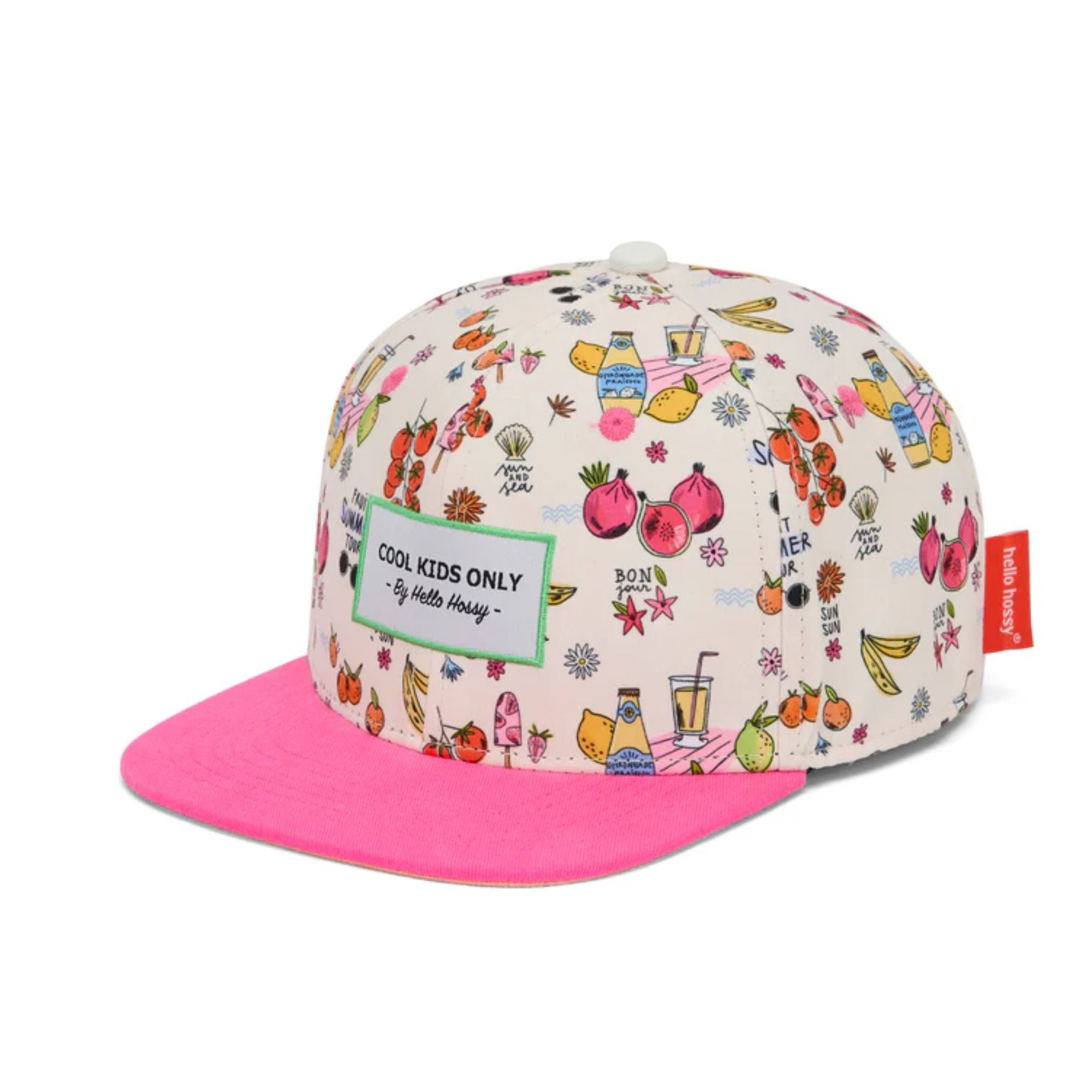 Kappe gemustert – Nachhaltiger Materialmix mit Schirm