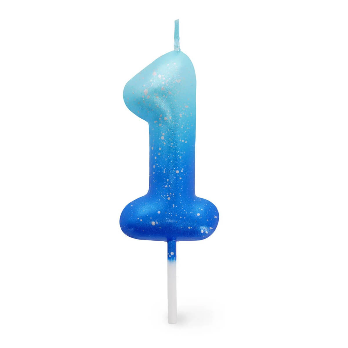 Happy Birthday Cake Candle Blue - Geburtstagskerze