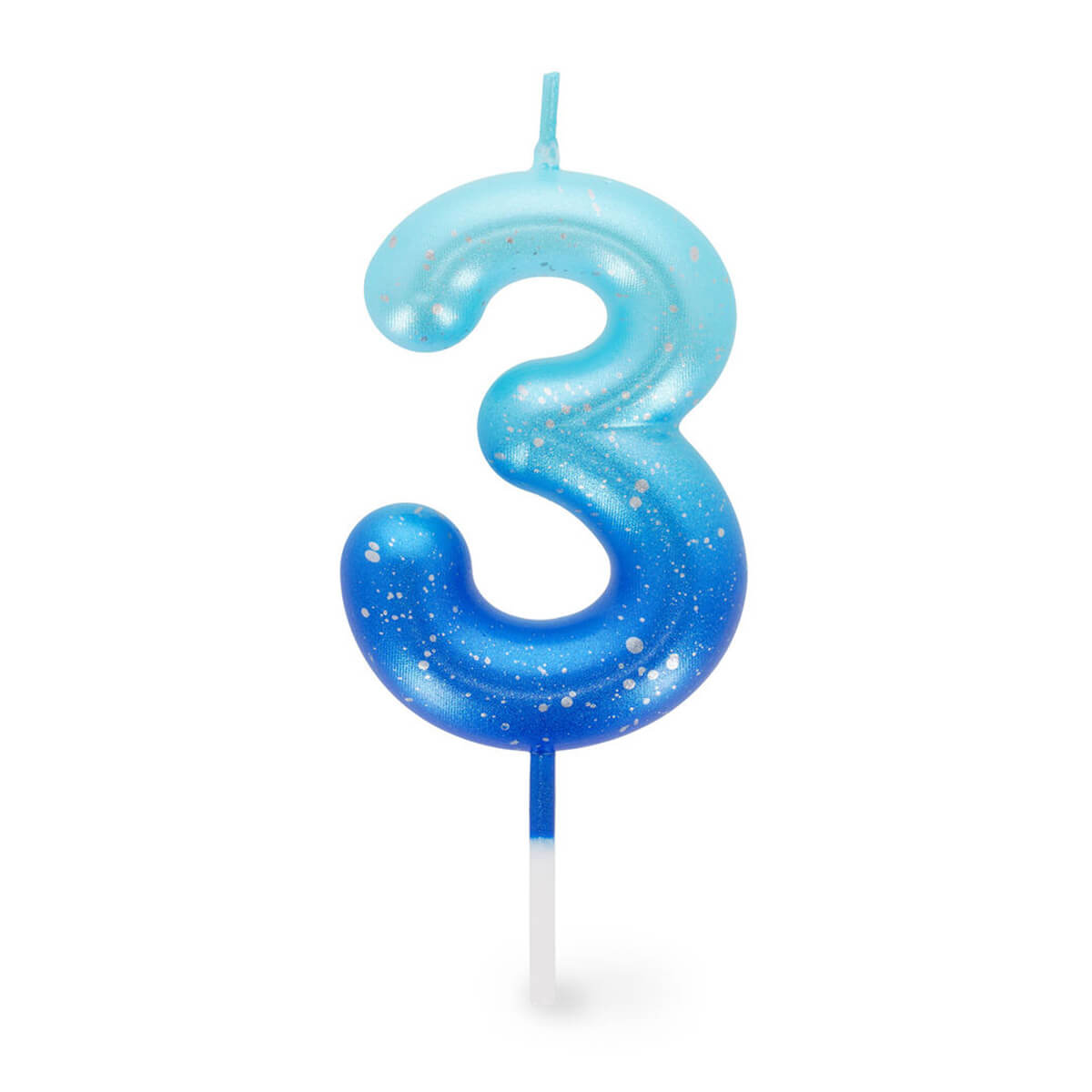 Happy Birthday Cake Candle Blue - Geburtstagskerze