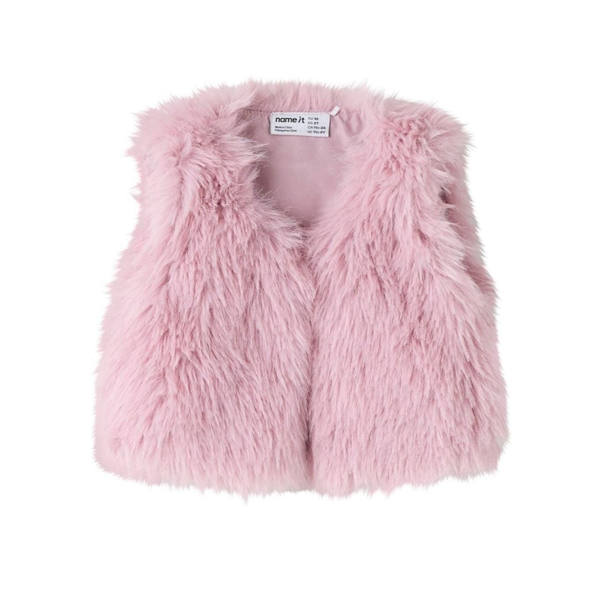 Kinder Fake-Fur-Weste aus recyceltem Polyester