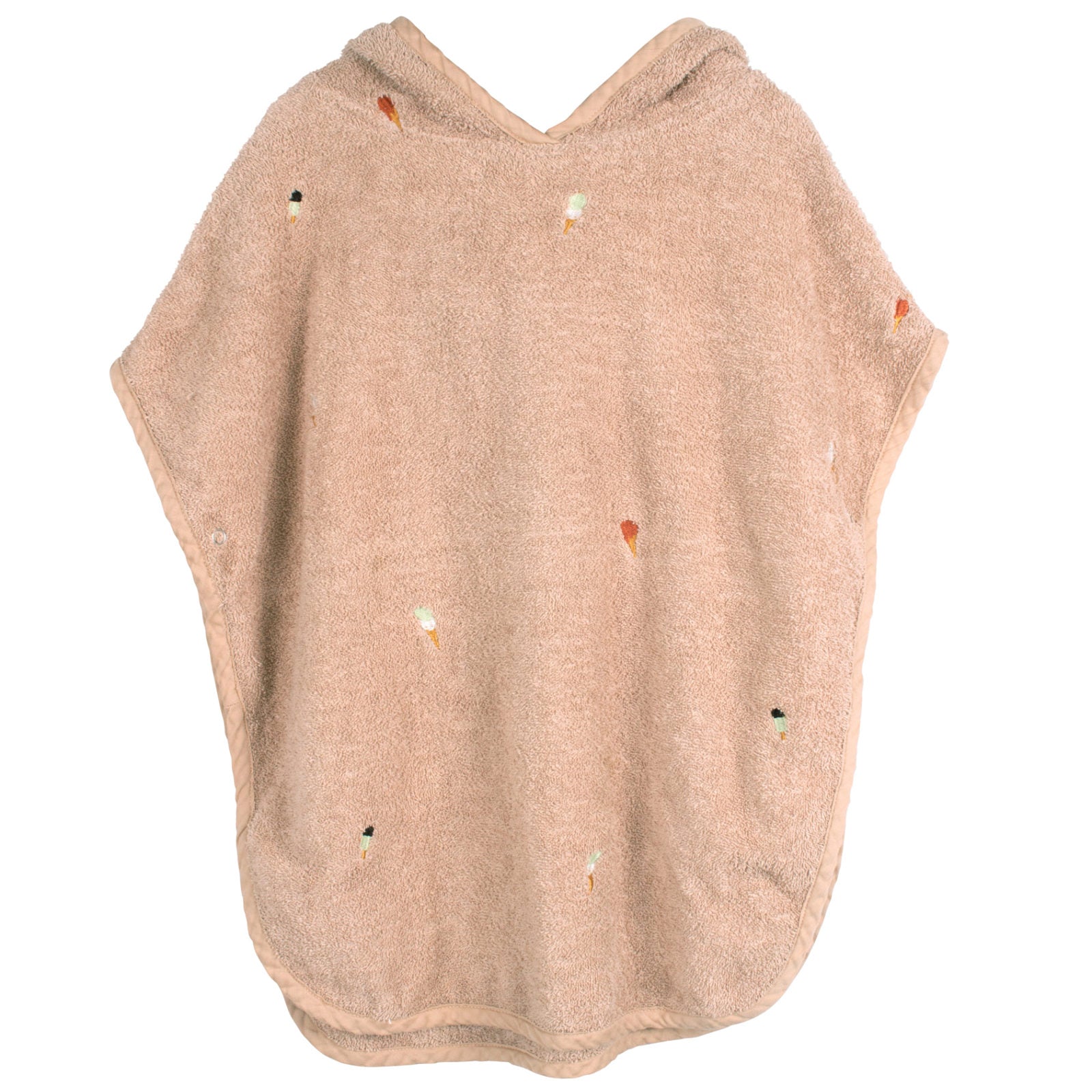 Filibabba - Badeponcho mit Stickmuster - Bio-Baumwolle - Bunt