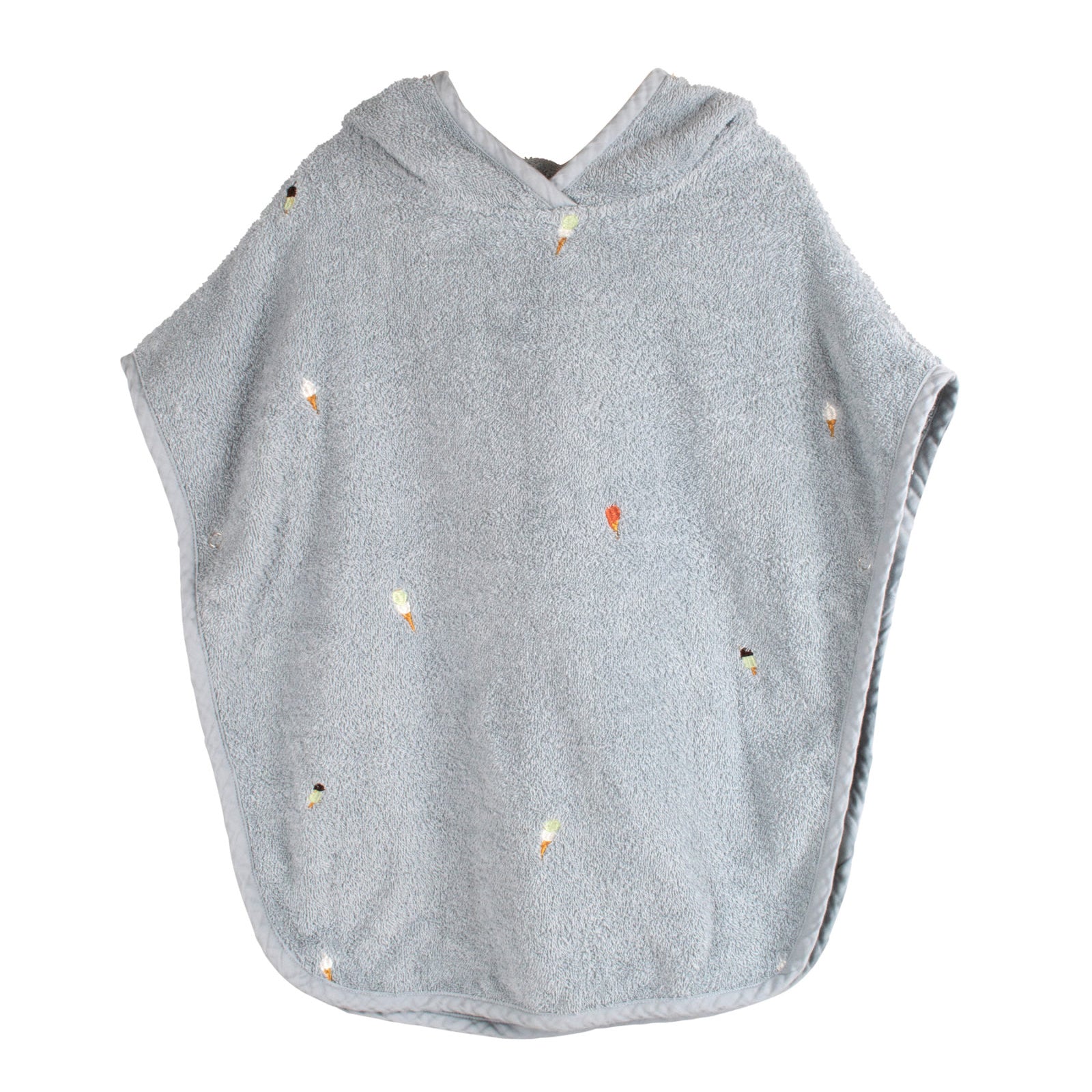 Badeponcho mit Stickmuster aus Bio-Baumwolle