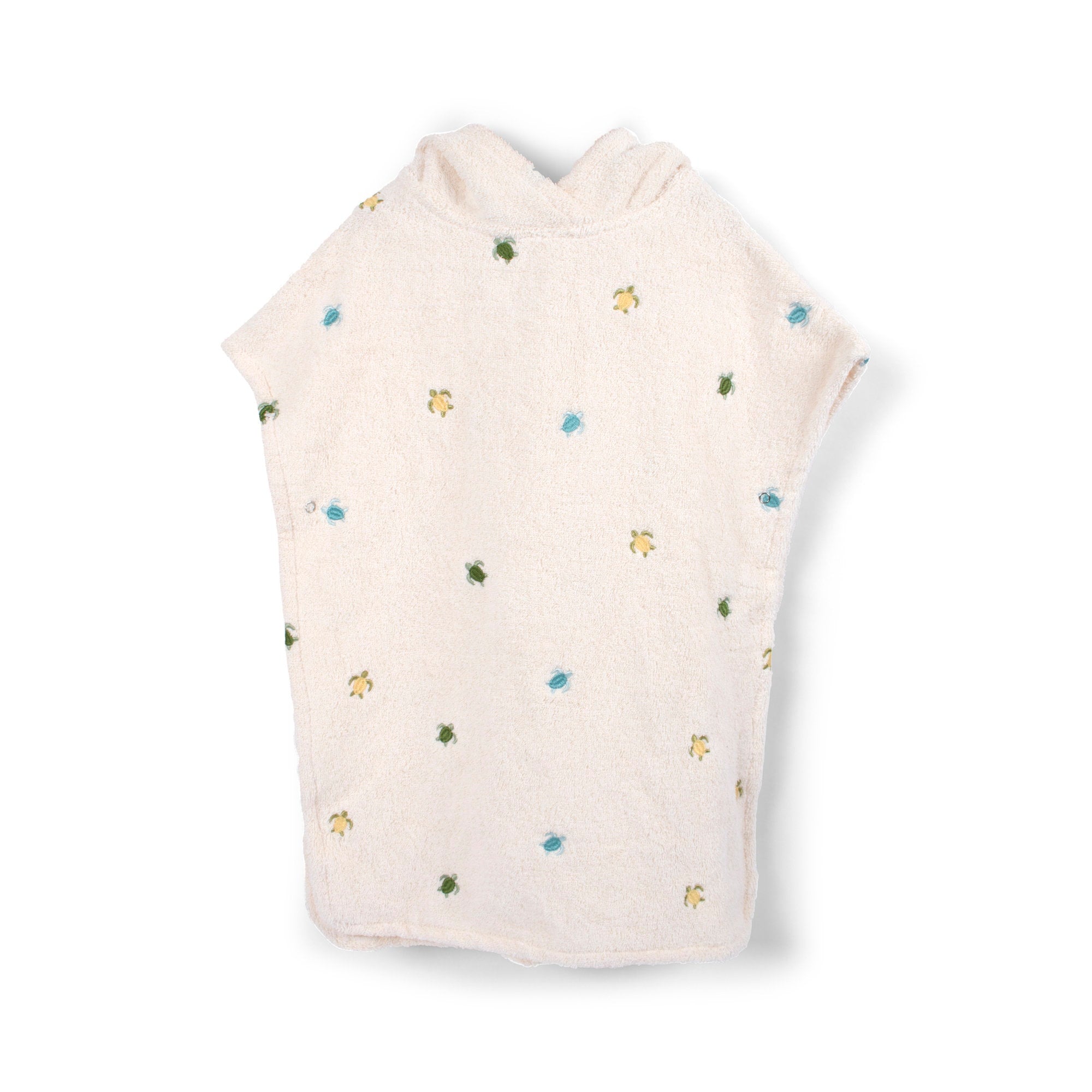 Badeponcho mit Stickmuster aus Bio-Baumwolle