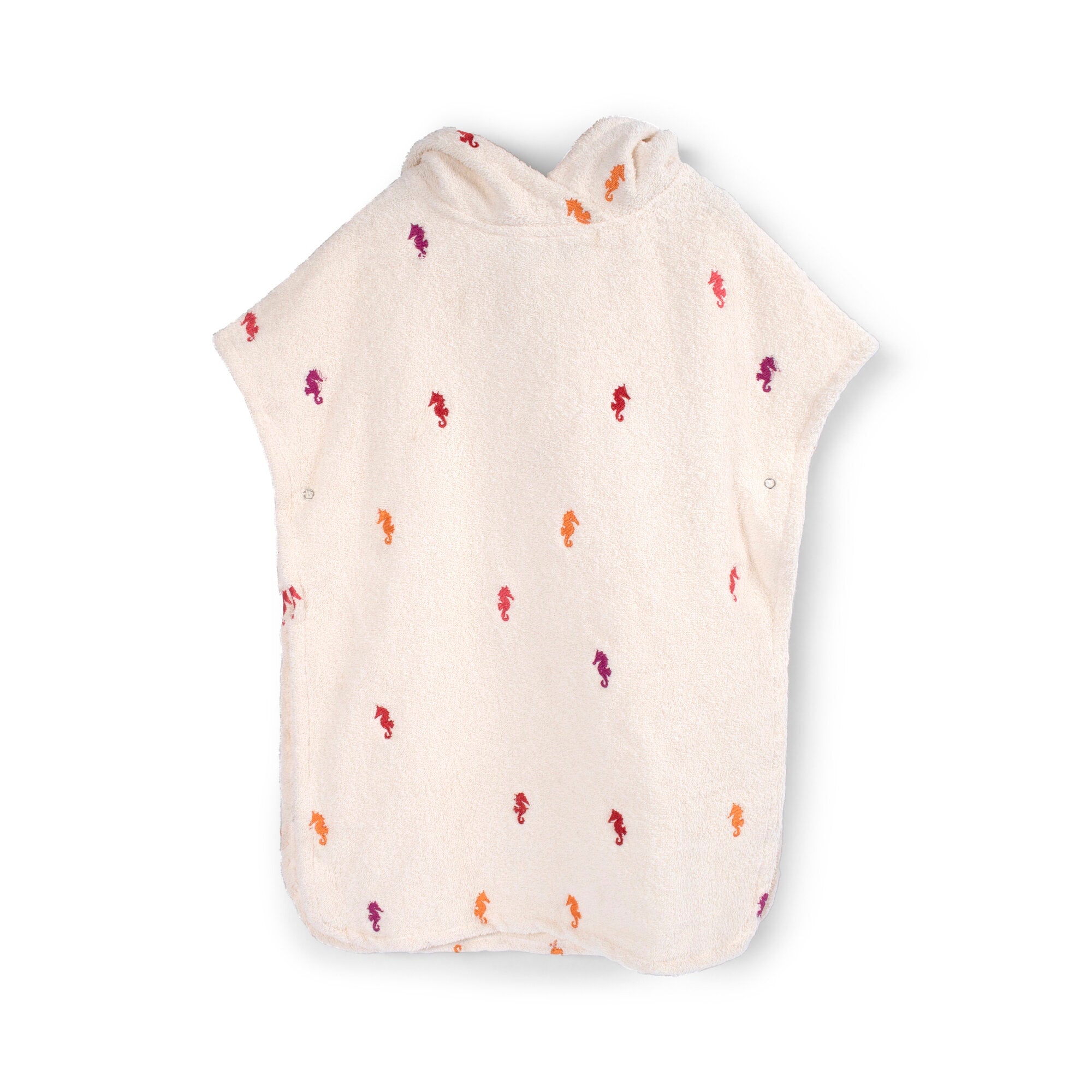 Filibabba - Badeponcho mit Stickmuster - Bio-Baumwolle - Bunt