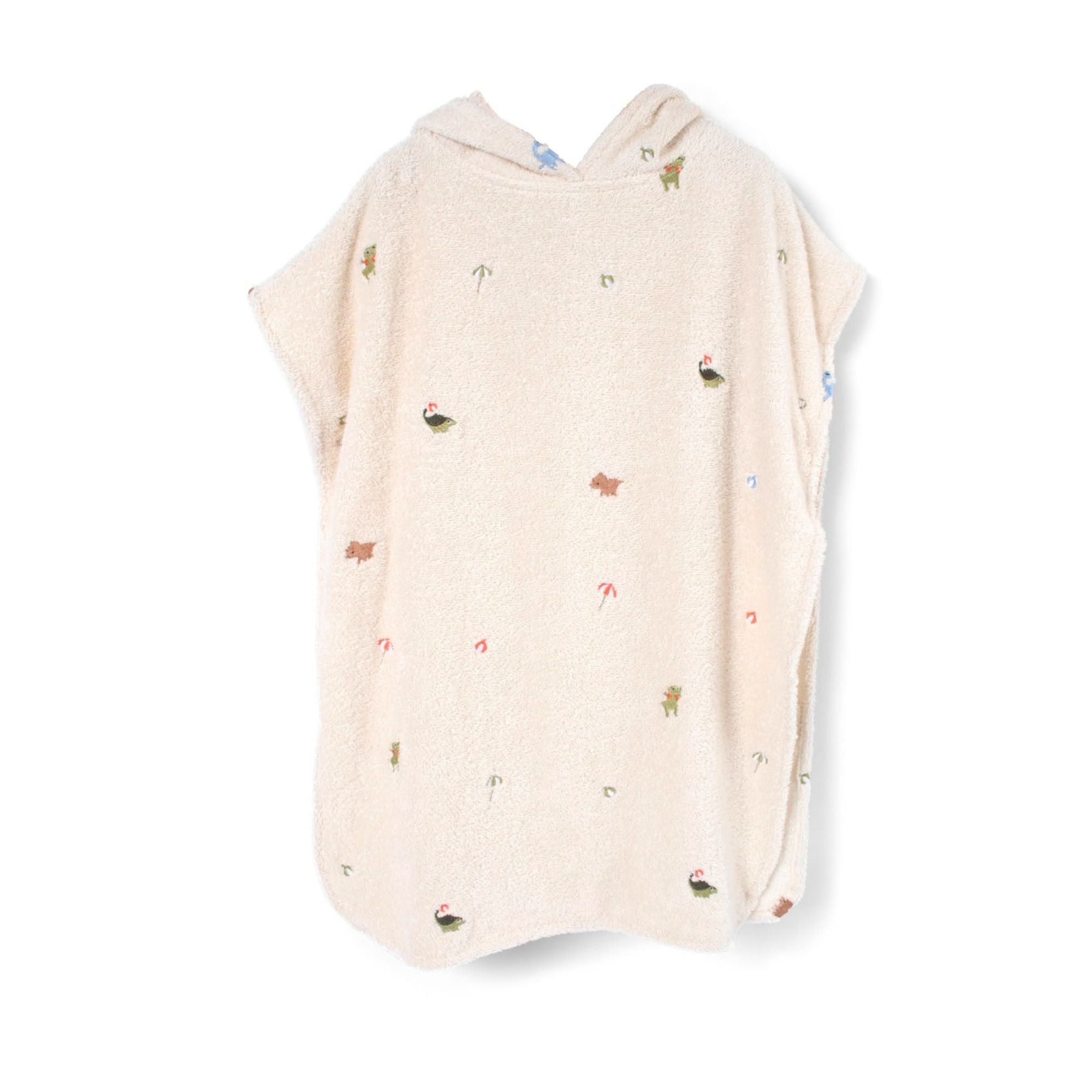 Filibabba - Badeponcho mit Stickmuster - Bio-Baumwolle - Bunt