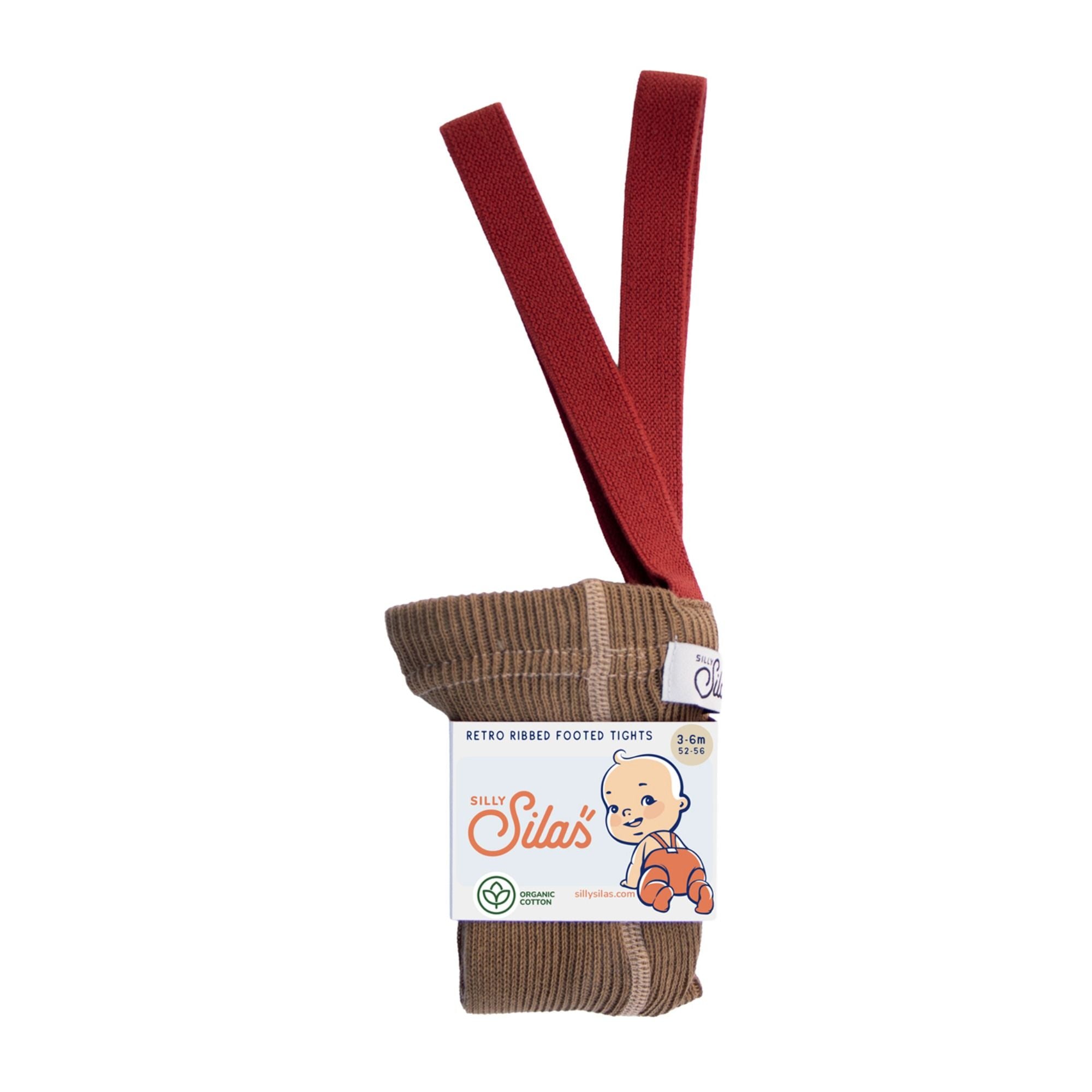 Strumpfhose Classic mit farbigen Hosenträgern Xmas Collection aus Bio Baumwolle