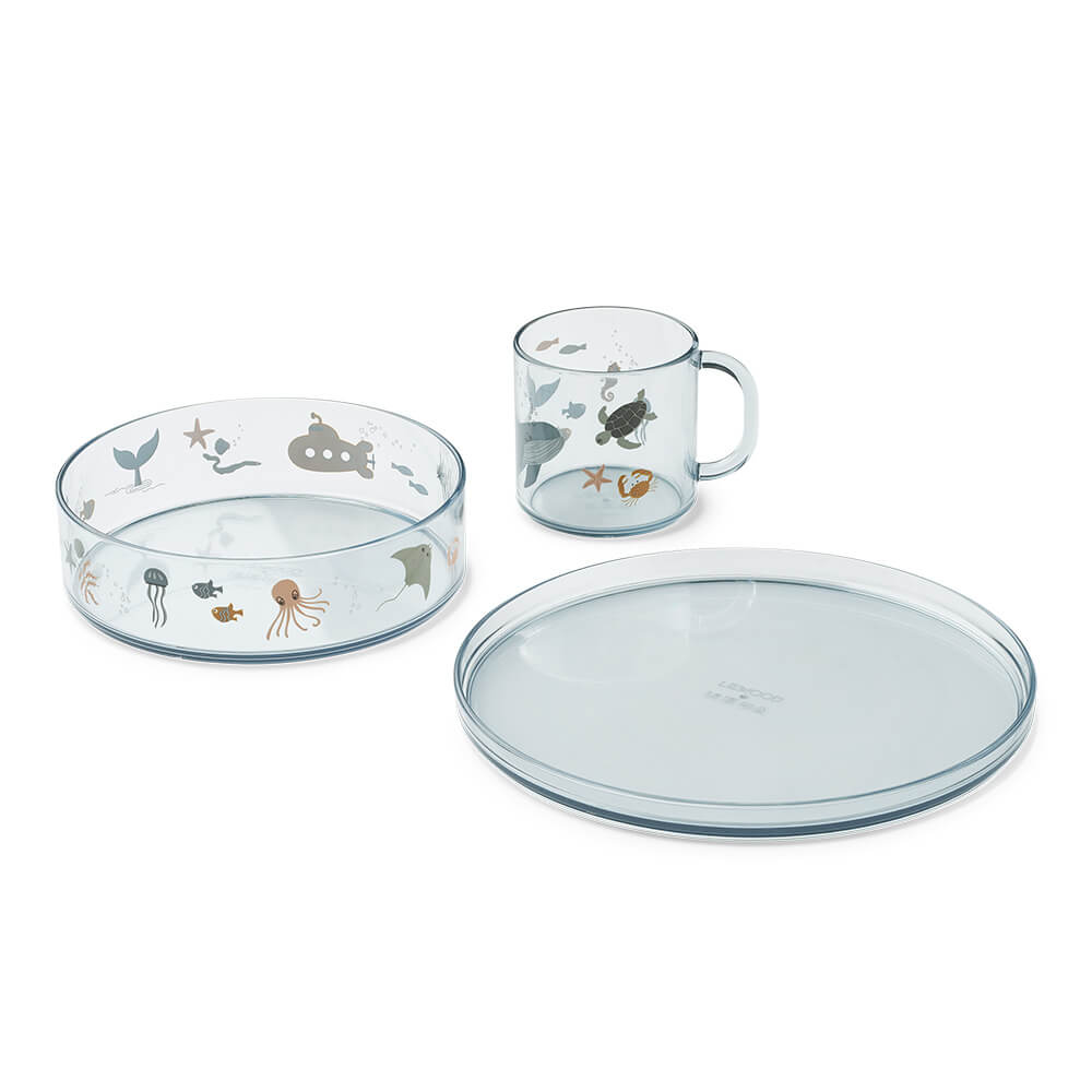 Geschirr - Set bedruckt aus Tritan Modell: Siva von Liewood kaufen - Alltagshelfer, Geschenke, Babykleidung & mehr