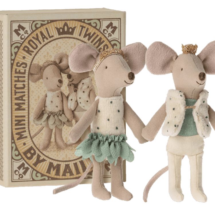 Mäuse Zwillinge in Streichholzschachtel