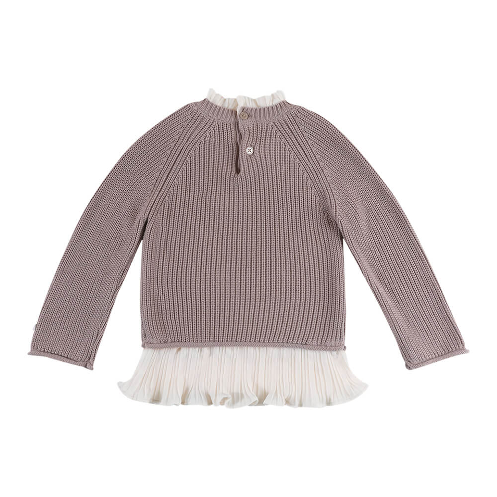 Irene Sweater - Strickpullover mit Blusenlayer aus Baumwolle von Donsje kaufen - Kleidung, Babykleidung & mehr