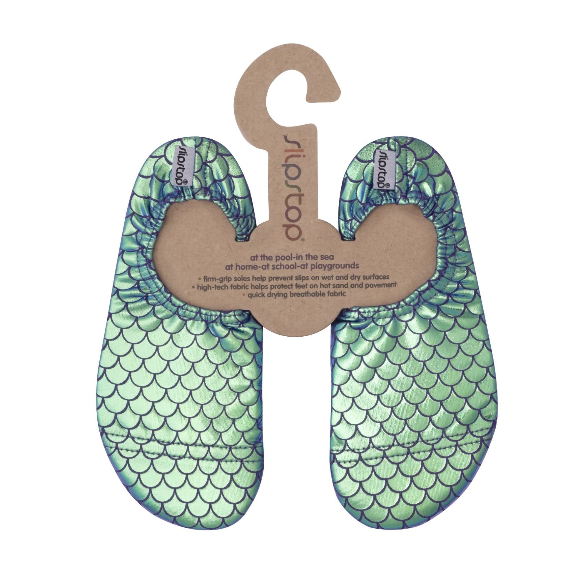 Badeschuh mit Antirutsch Sohle - Foliendruck glänzend