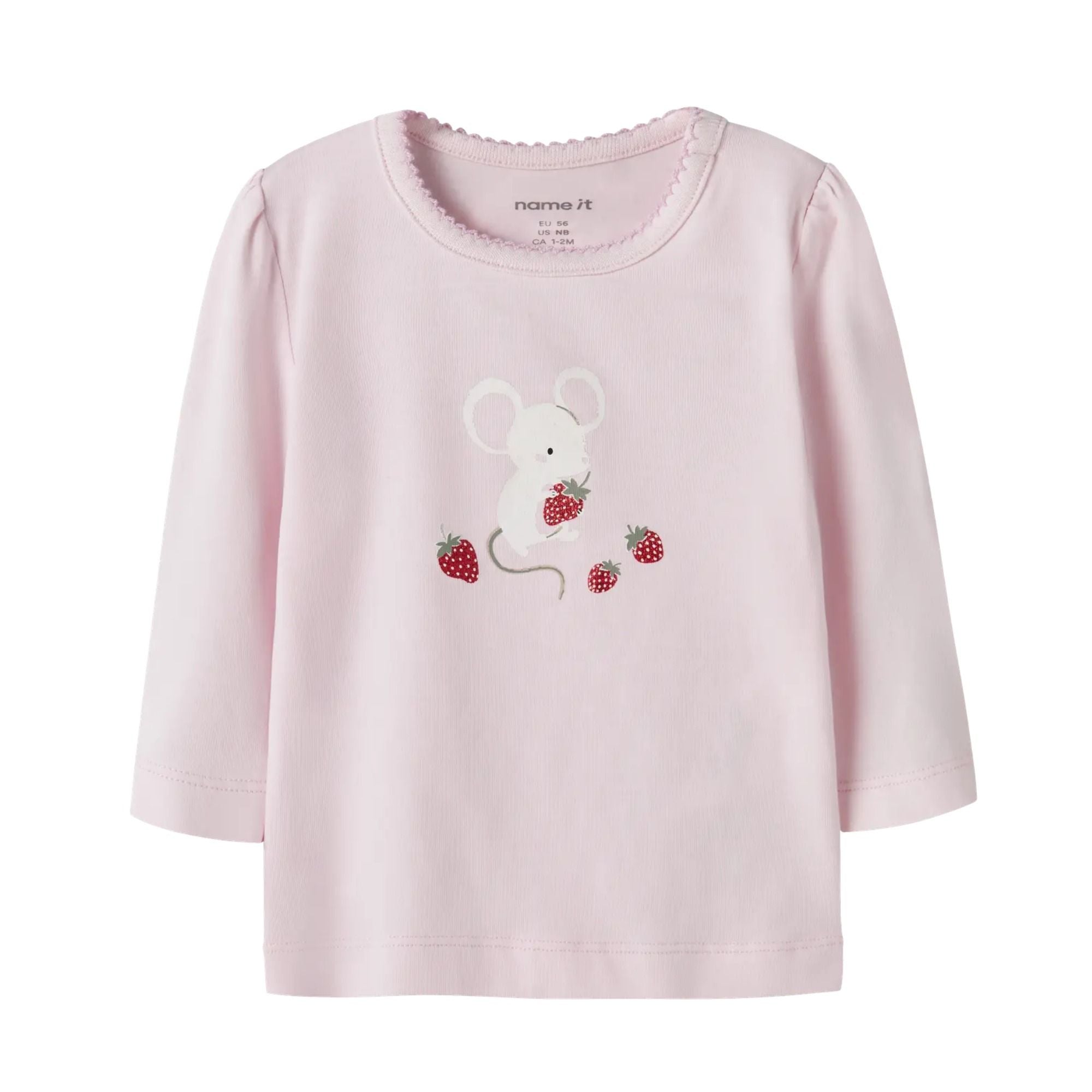 Baby Langarmshirt mit Druck aus Baumwolle