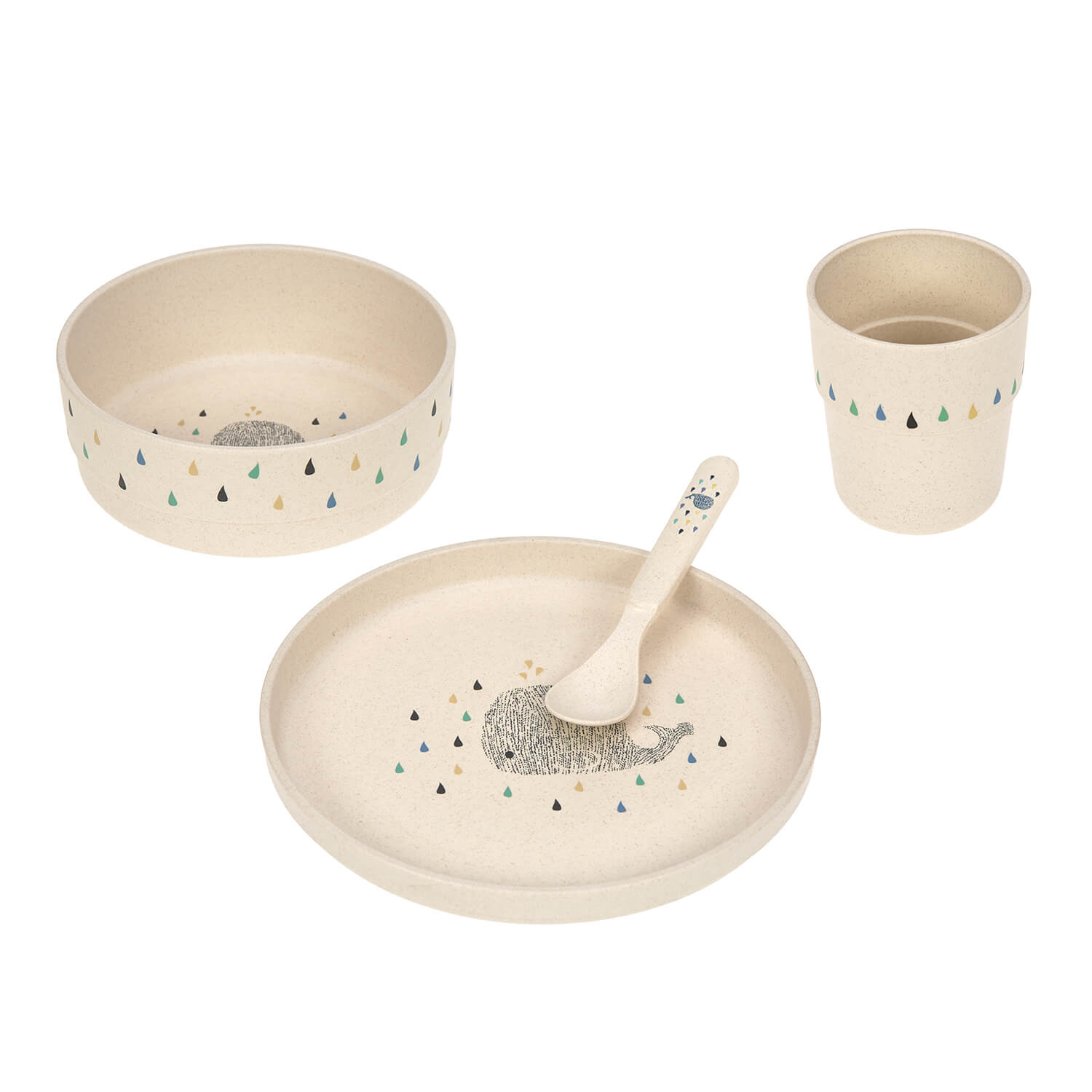 Kindergeschirr Set - 4-Teilig aus Cellulose