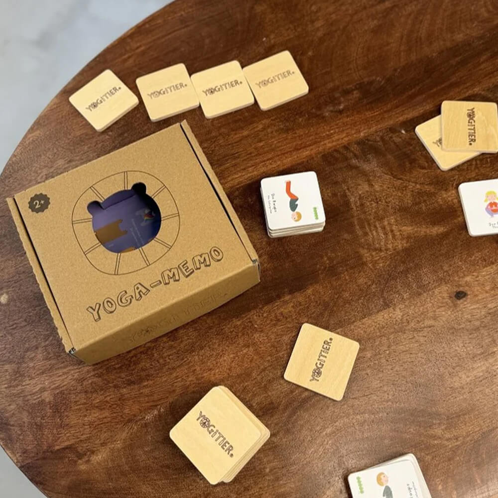 Kinder Yoga Memo aus FSC Holz von Yogitier kaufen - Spielzeug, Kinderzimmer, Babykleidung & mehr
