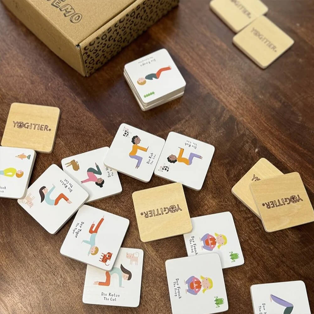 Kinder Yoga Memo aus FSC Holz von Yogitier kaufen - Spielzeug, Kinderzimmer, Babykleidung & mehr