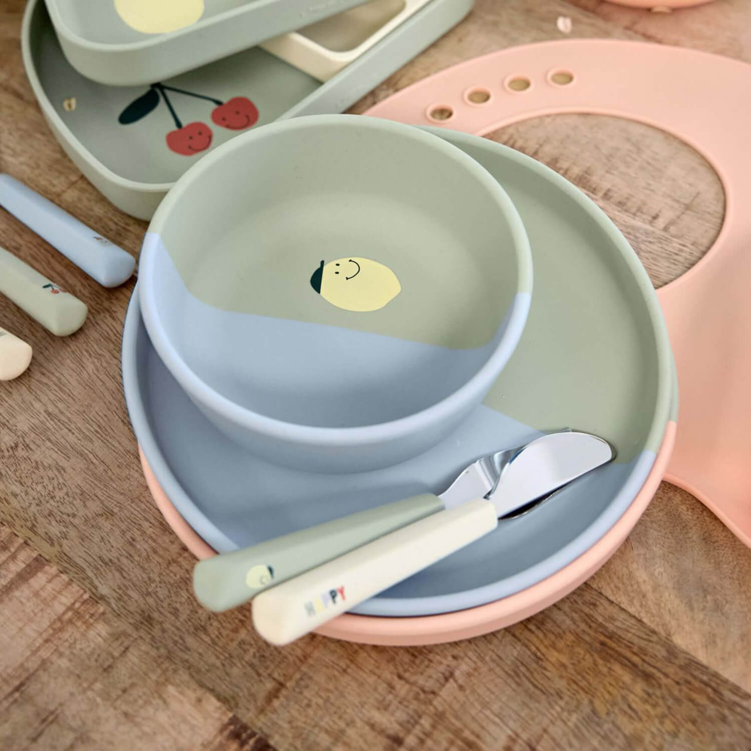 Kinderbesteck mit Silikongriff - 3er - Set von Lässig kaufen - Alltagshelfer, Babykleidung & mehr