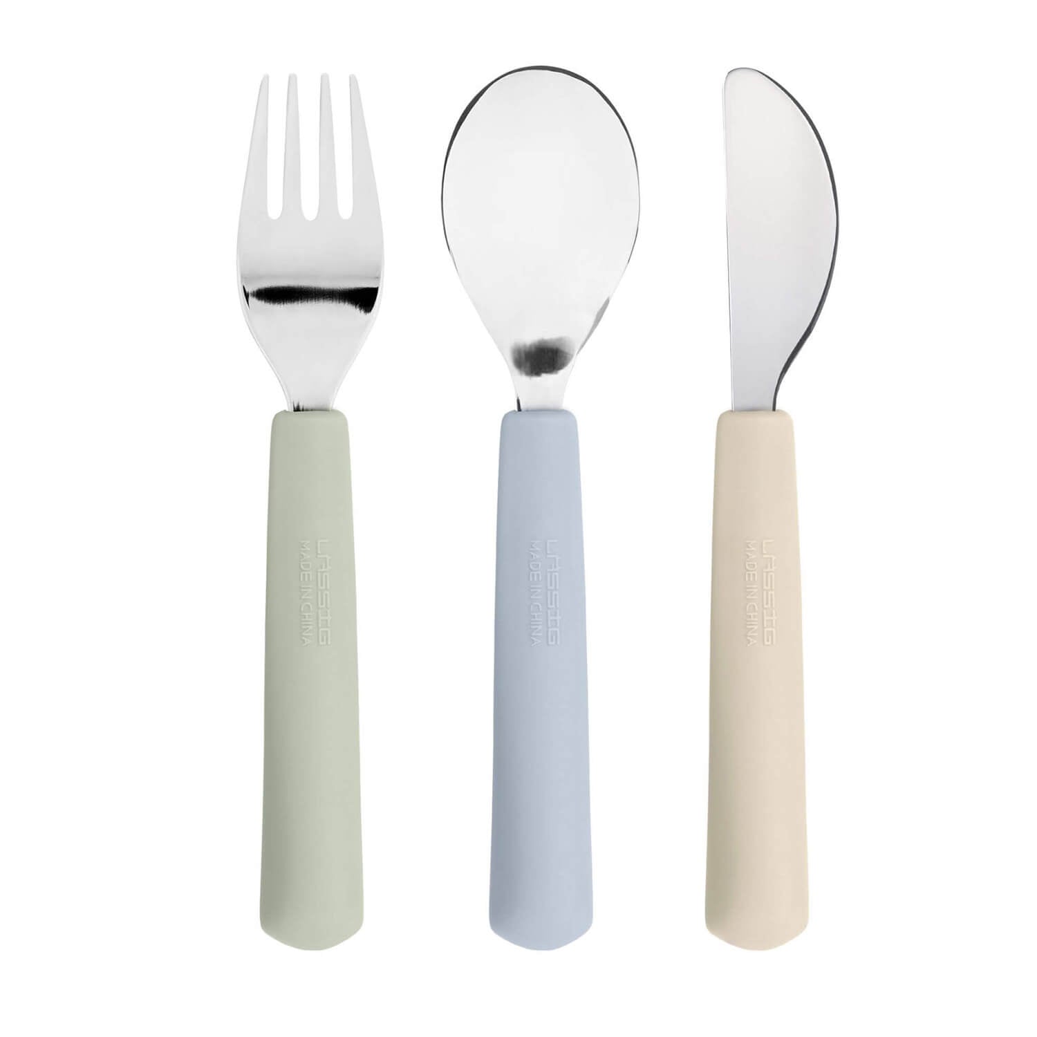 Kinderbesteck mit Silikongriff - 3er - Set von Lässig kaufen - Alltagshelfer, Babykleidung & mehr