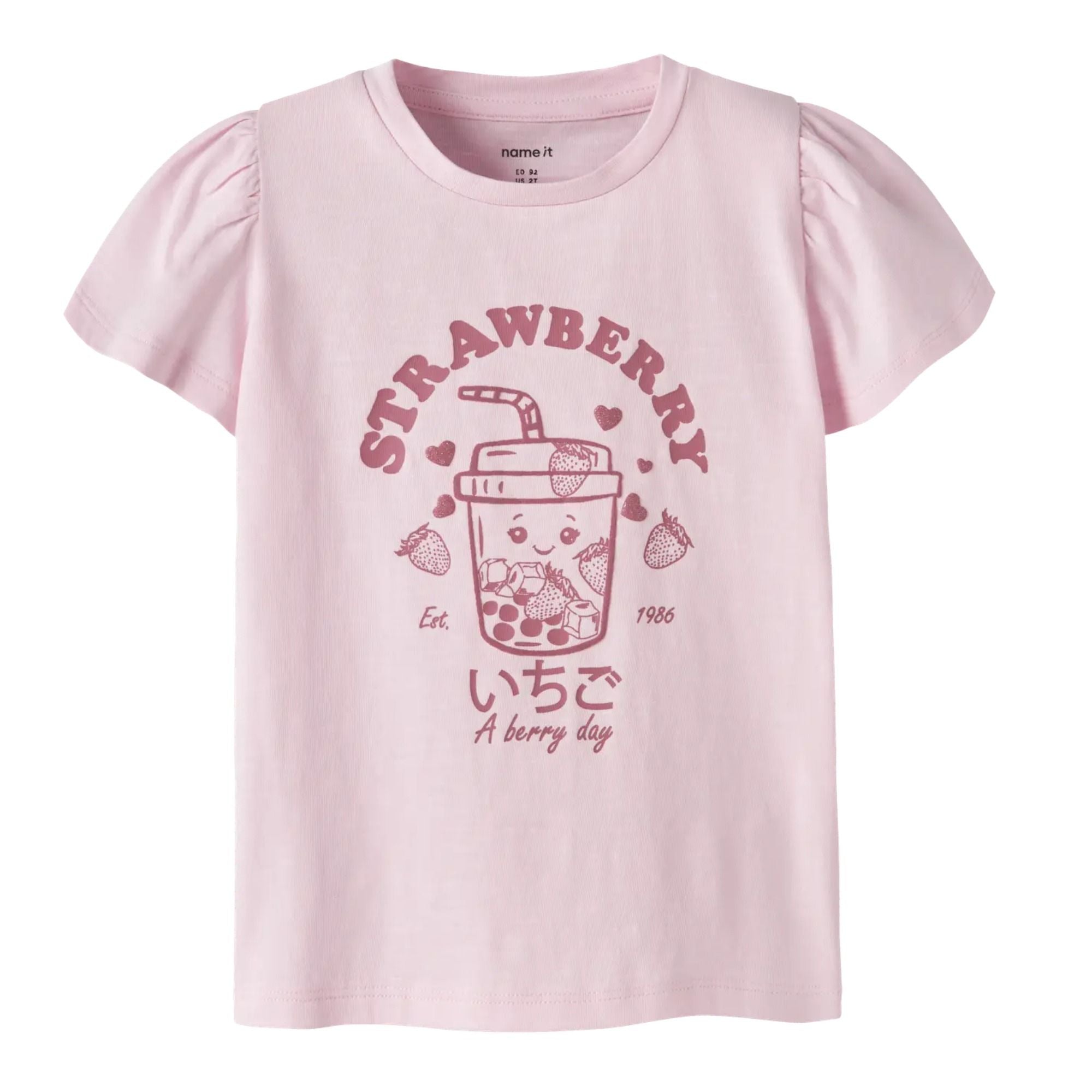 Kinder T-Shirt Glitzer-Print aus Baumwolle