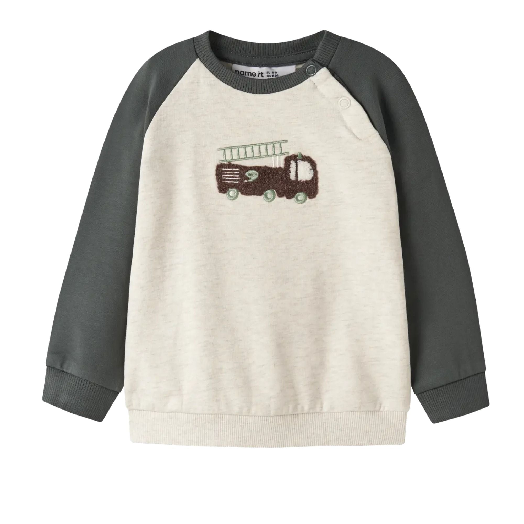 Baby Sweatshirt mit Frottee-Applikation aus Bio-Baumwolle