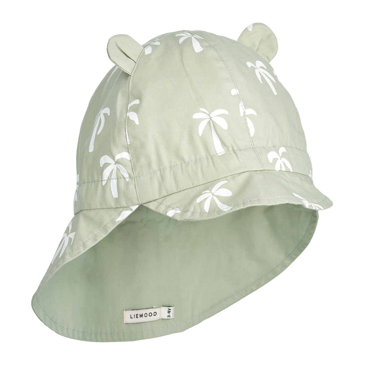 Gorm Wende Sonnenhut Gestreift mit Öhrchen aus 100% Bio-Baumwolle