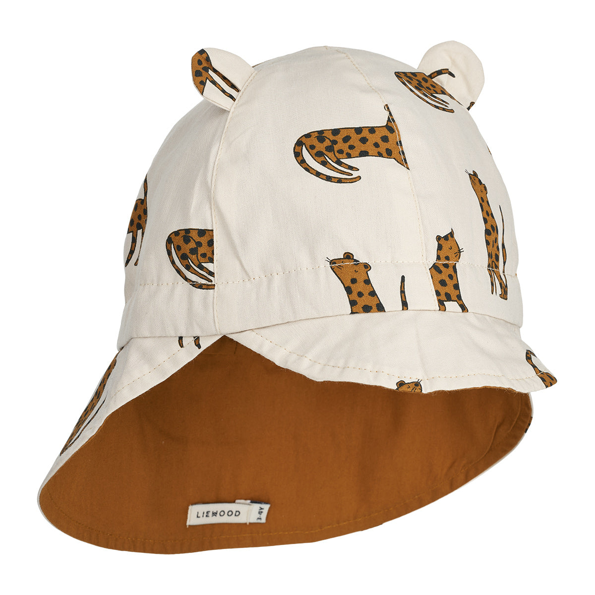 Gorm Wende Sonnenhut Gestreift mit Öhrchen aus 100% Bio-Baumwolle