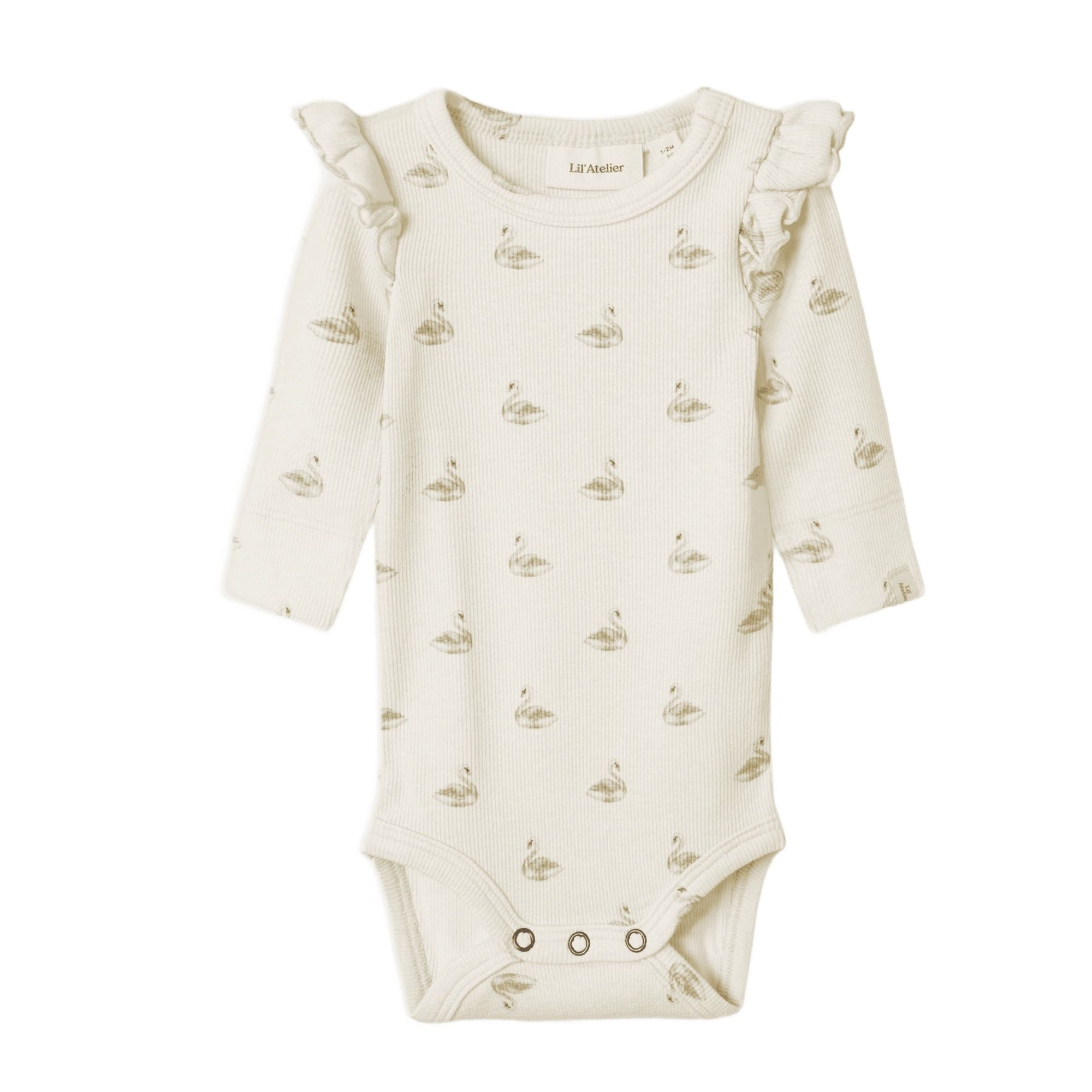 Baby Body mit Rüschen aus Bio-Baumwolle