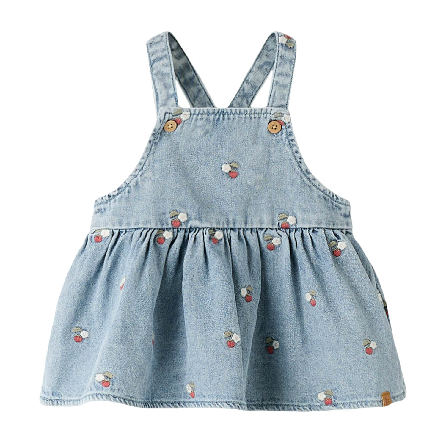 Baby Latzkleid bestickt aus Baumwolle