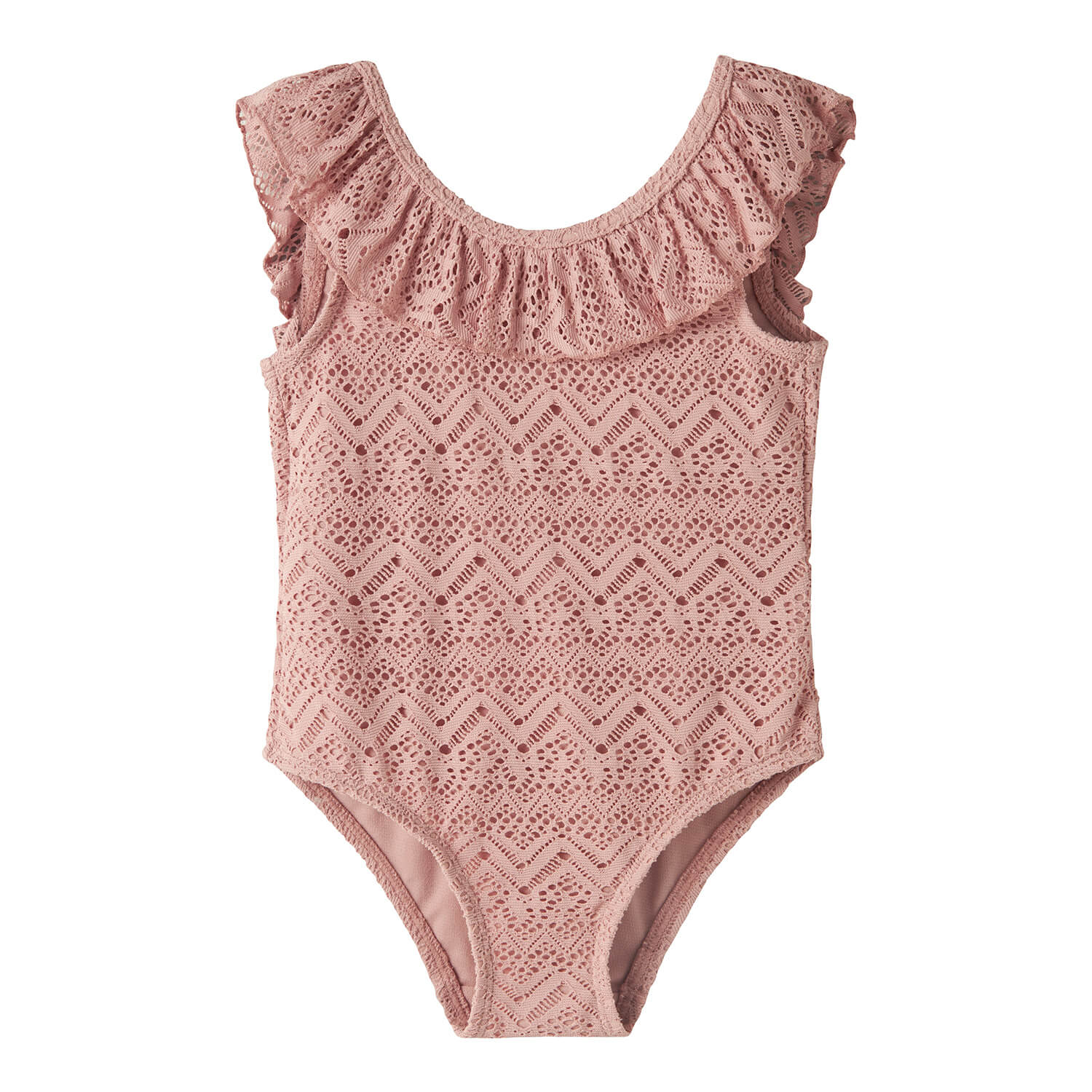 Kinder Badeanzug mit Spitze und Rüschen